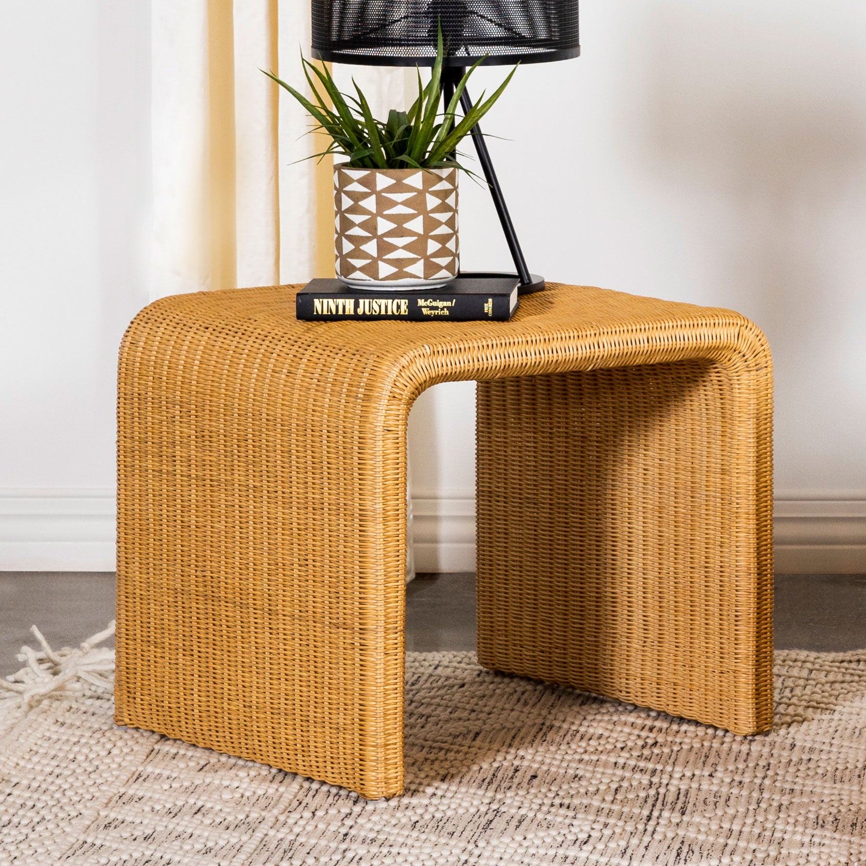 Cahya Square Woven Rattan End Table Natural-CoasterEssence