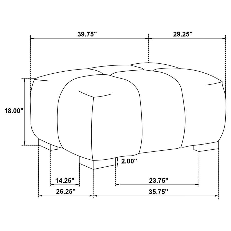 Octavia - Upholstered Rectangular Ottoman - Best Buy Furniture