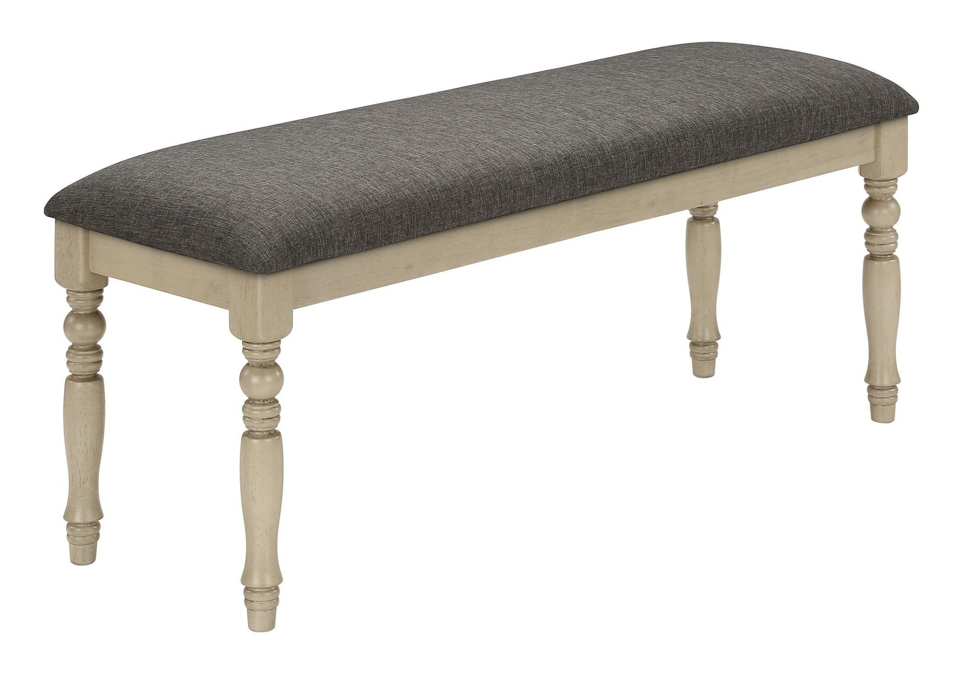 Bench, Rectangular, Upholstered, Transitional - Gray - Best Buy Furniture