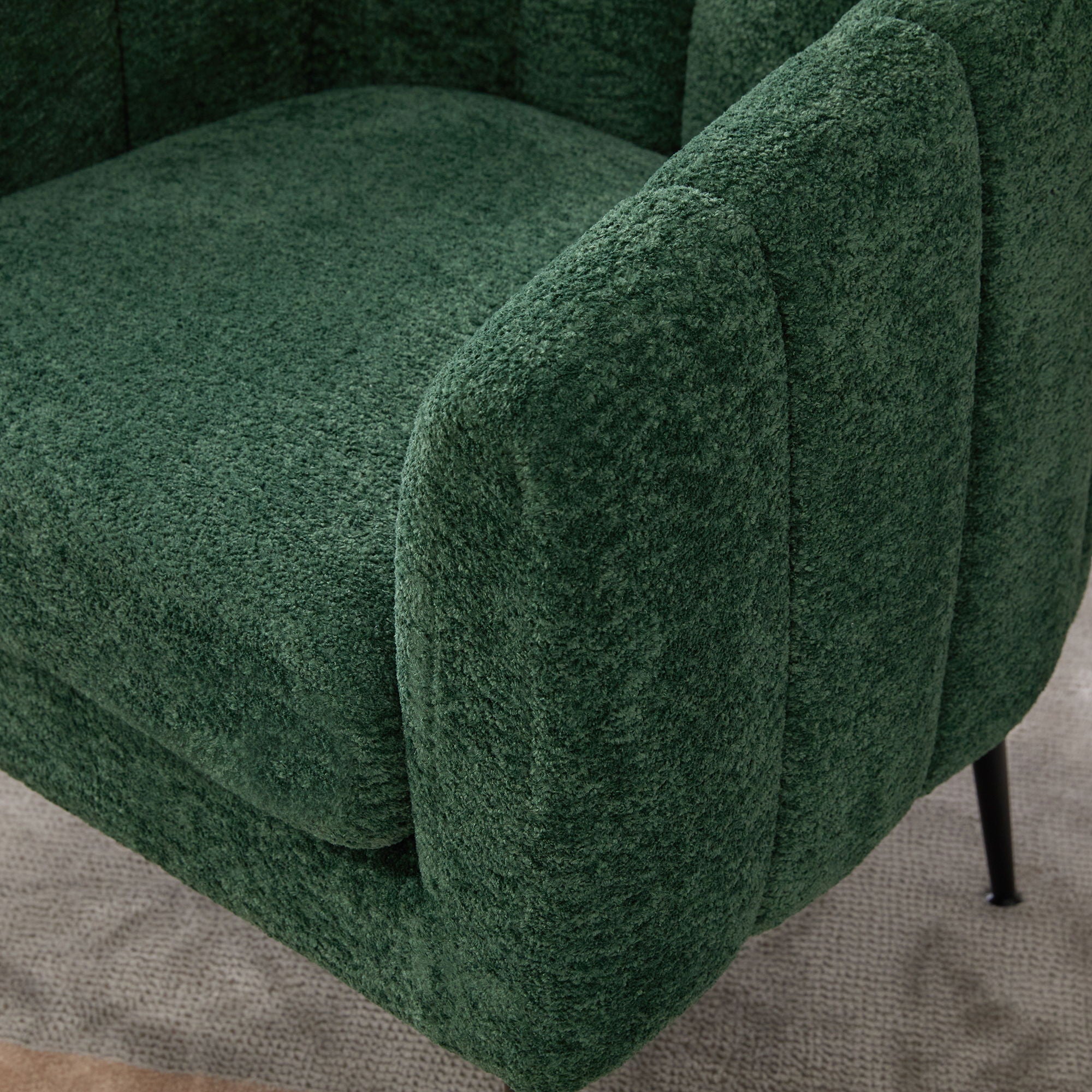 3 Piece Living Room Set, Loveseat & Accent Chairs - Green