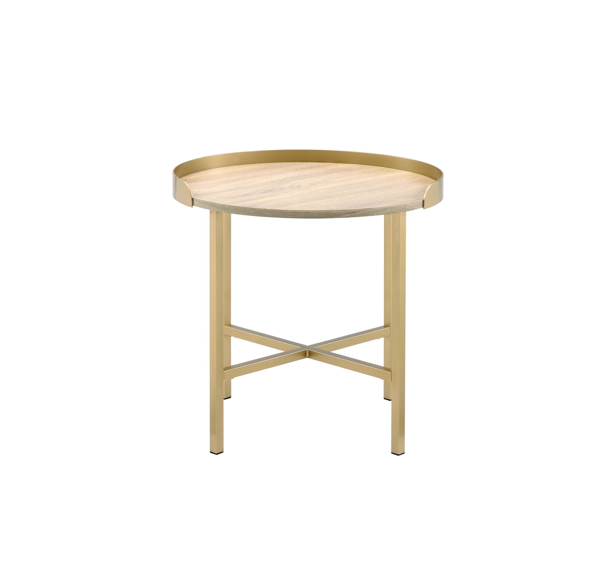 Mithea - End Table - Oak / Gold