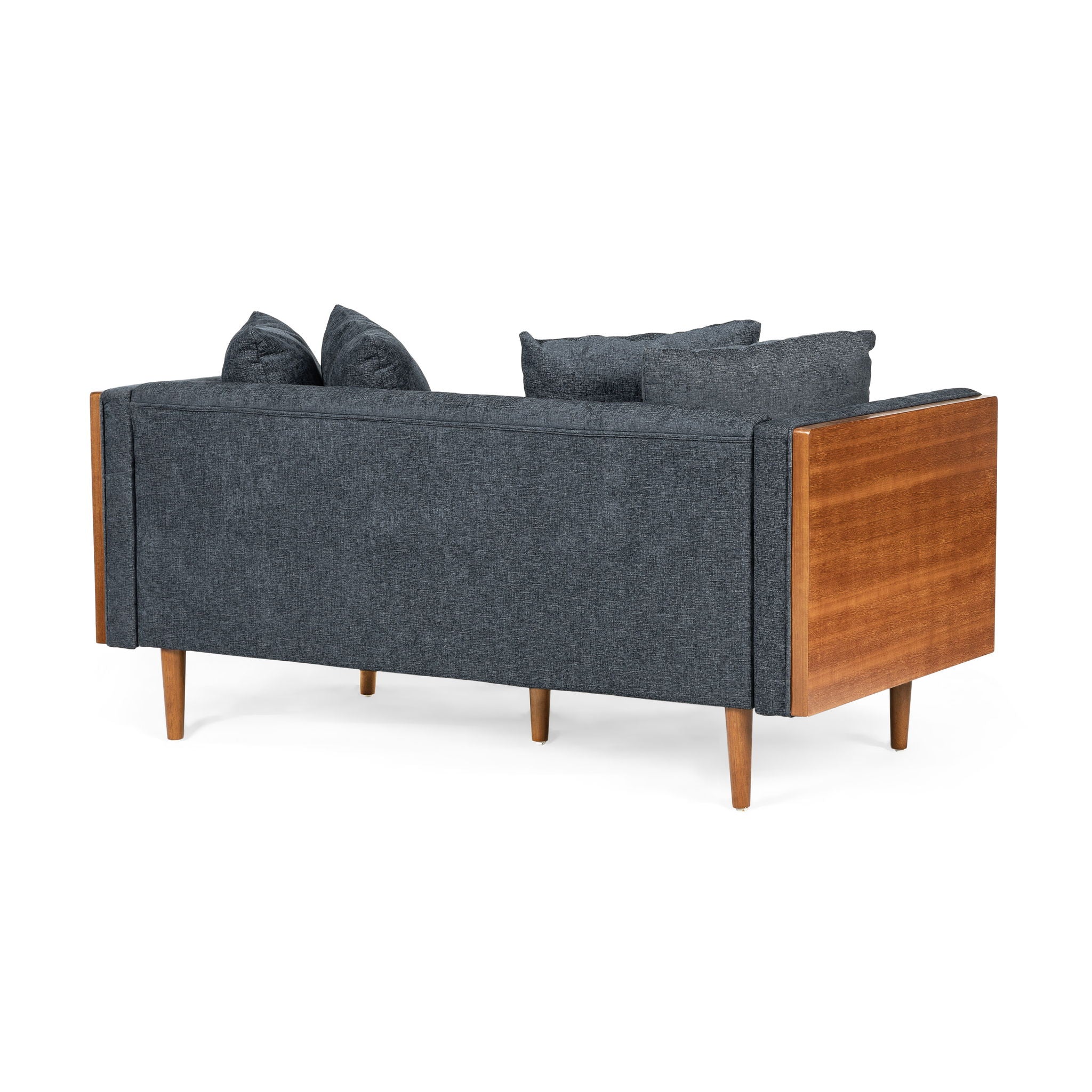 Retro Modern Loveseat With Button Tufted Upholstery