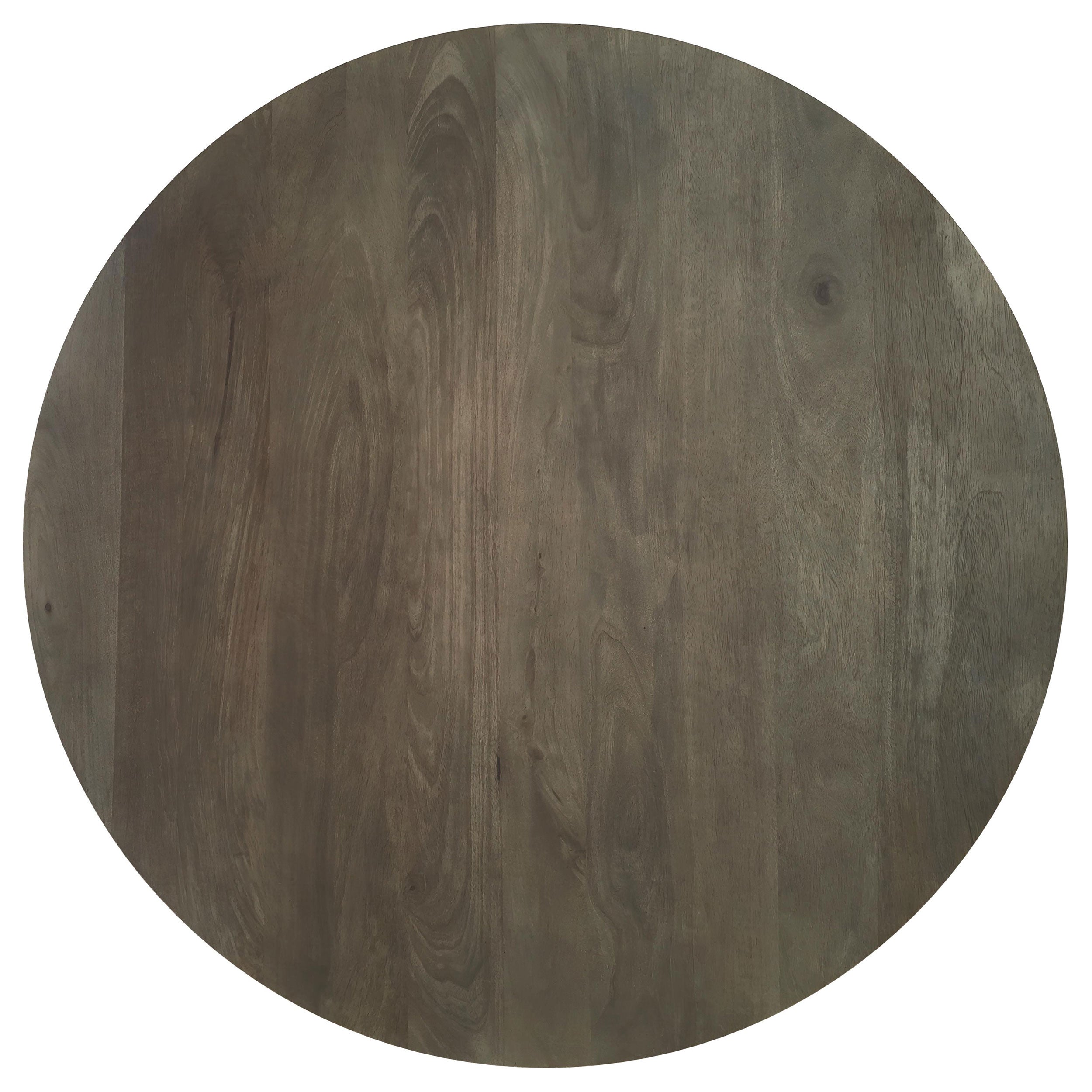 Kinkaid Round Solid Mango Wood Coffee Table Brown-