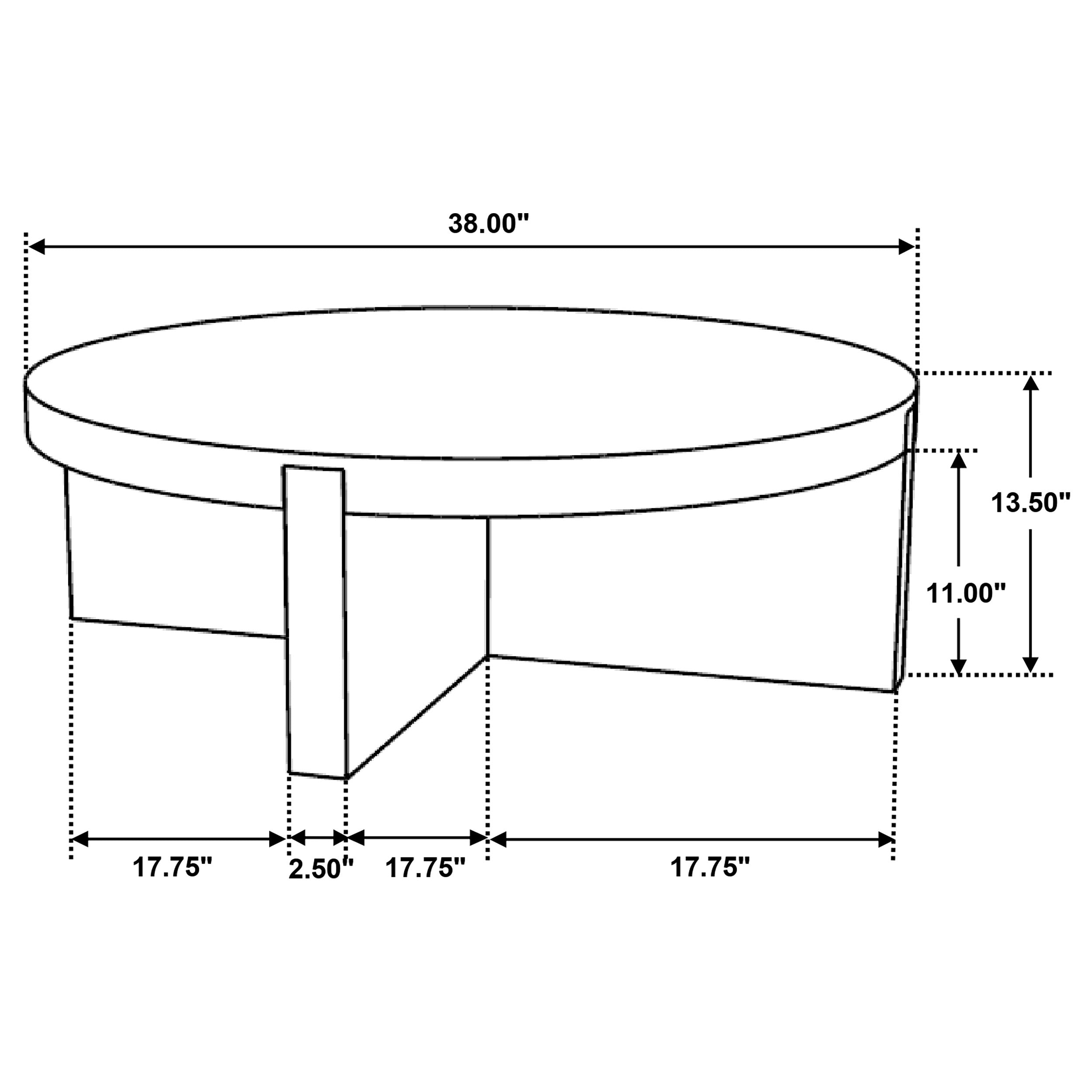 Kinkaid Round Solid Mango Wood Coffee Table Brown-