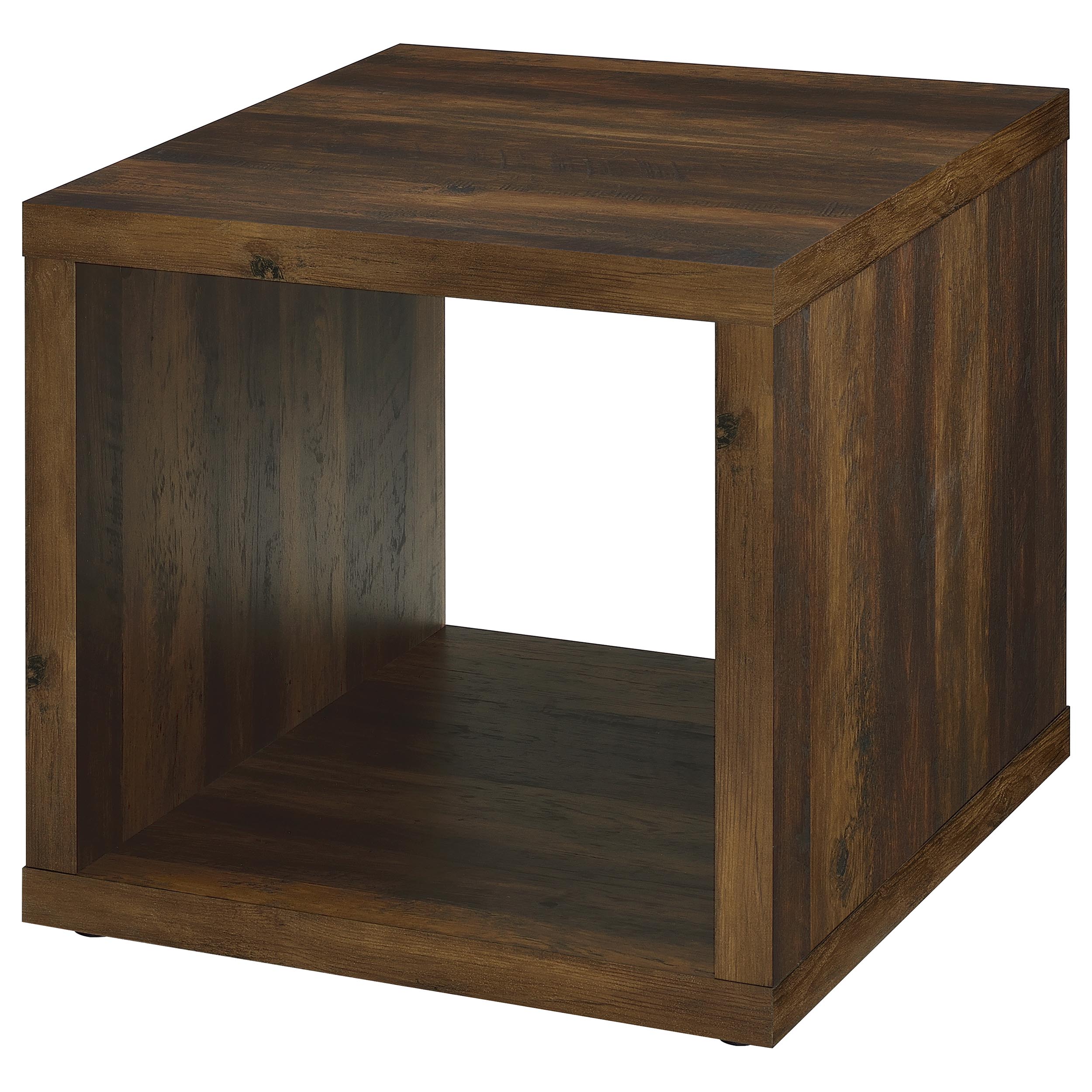 Frisco Square Engineered Wood Side End Table Dark Pine-