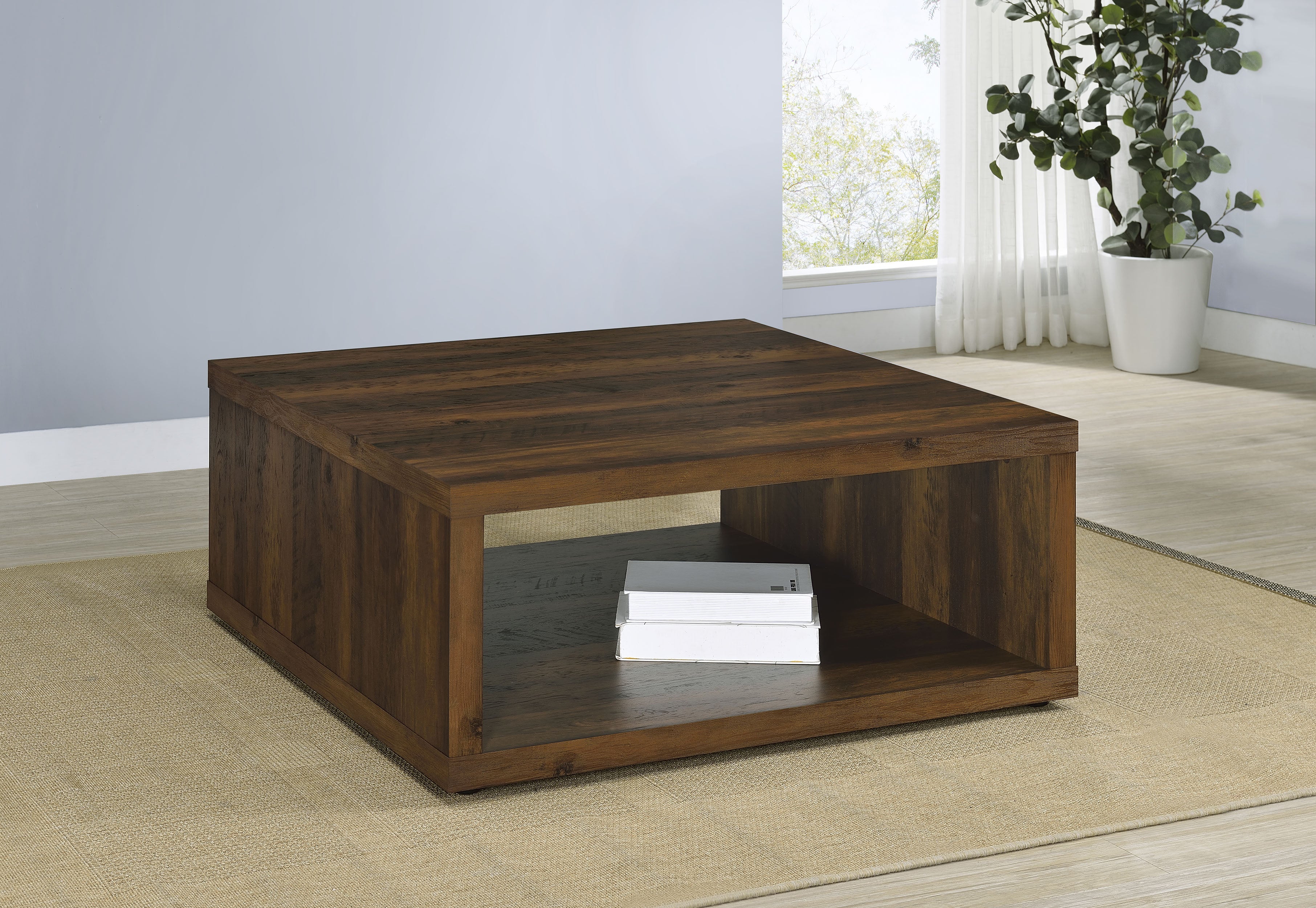Frisco Square Engineered Wood Coffee Table Dark Pine-