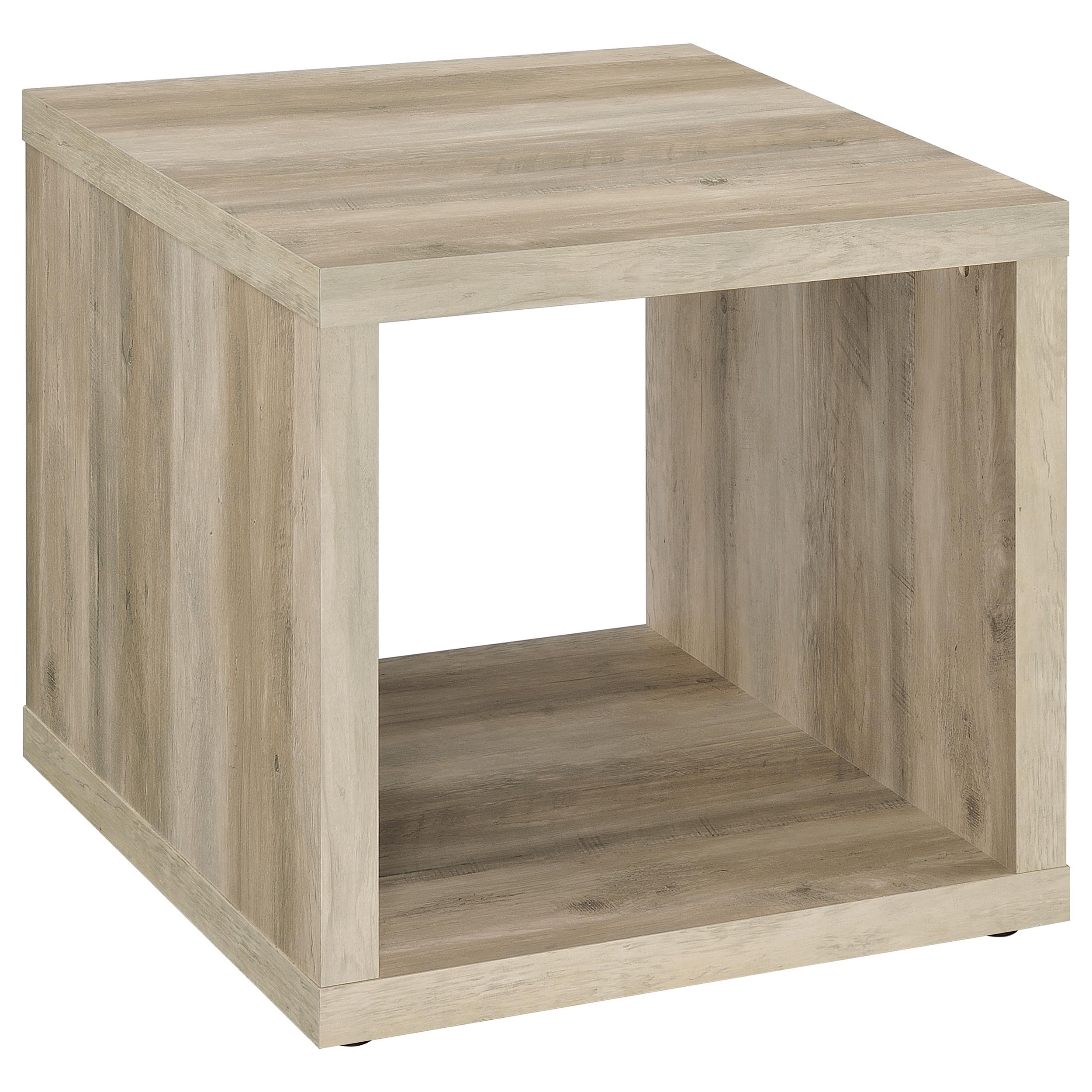 Frisco Square Engineered Wood Side End Table Distressed Pine-
