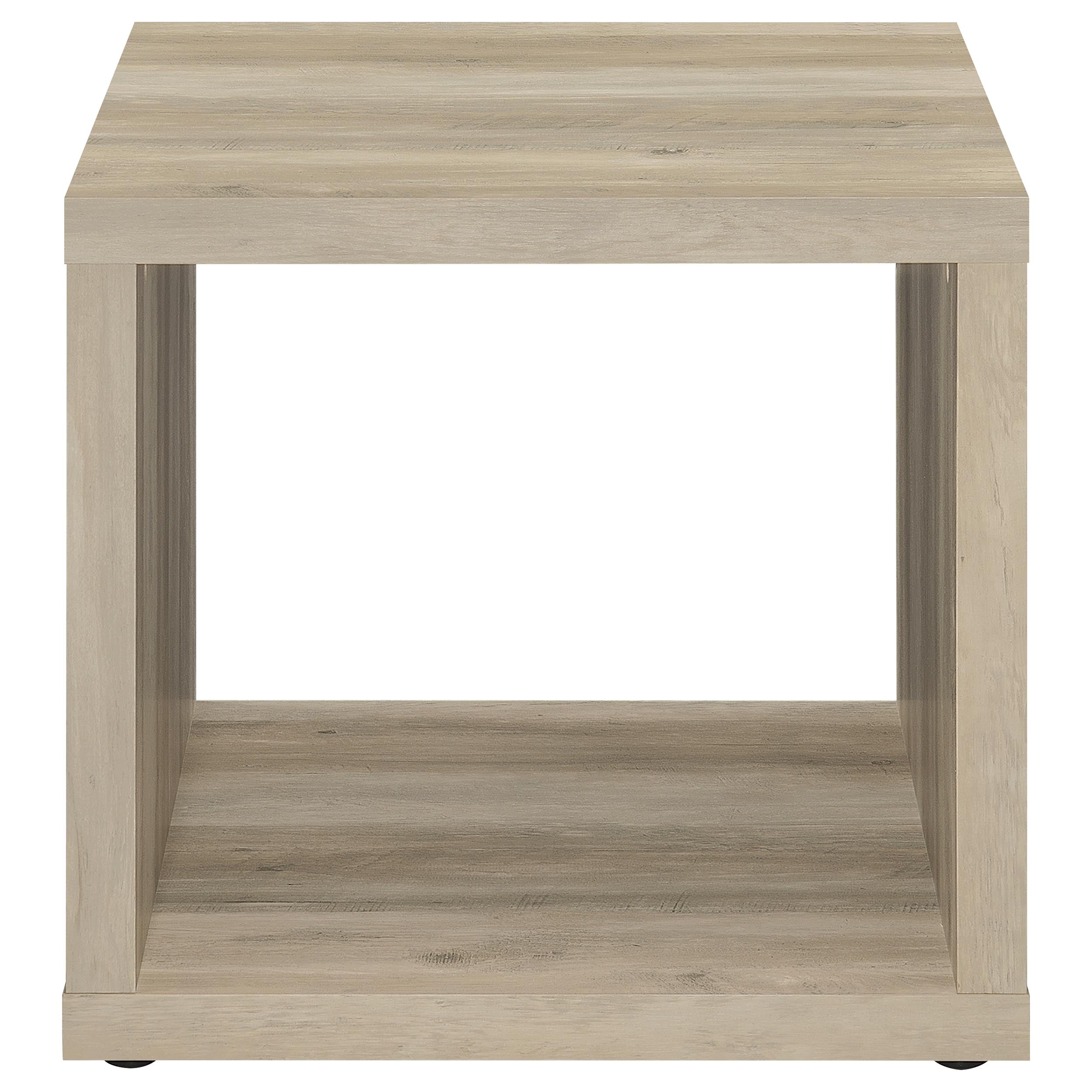 Frisco Square Engineered Wood Side End Table Distressed Pine-