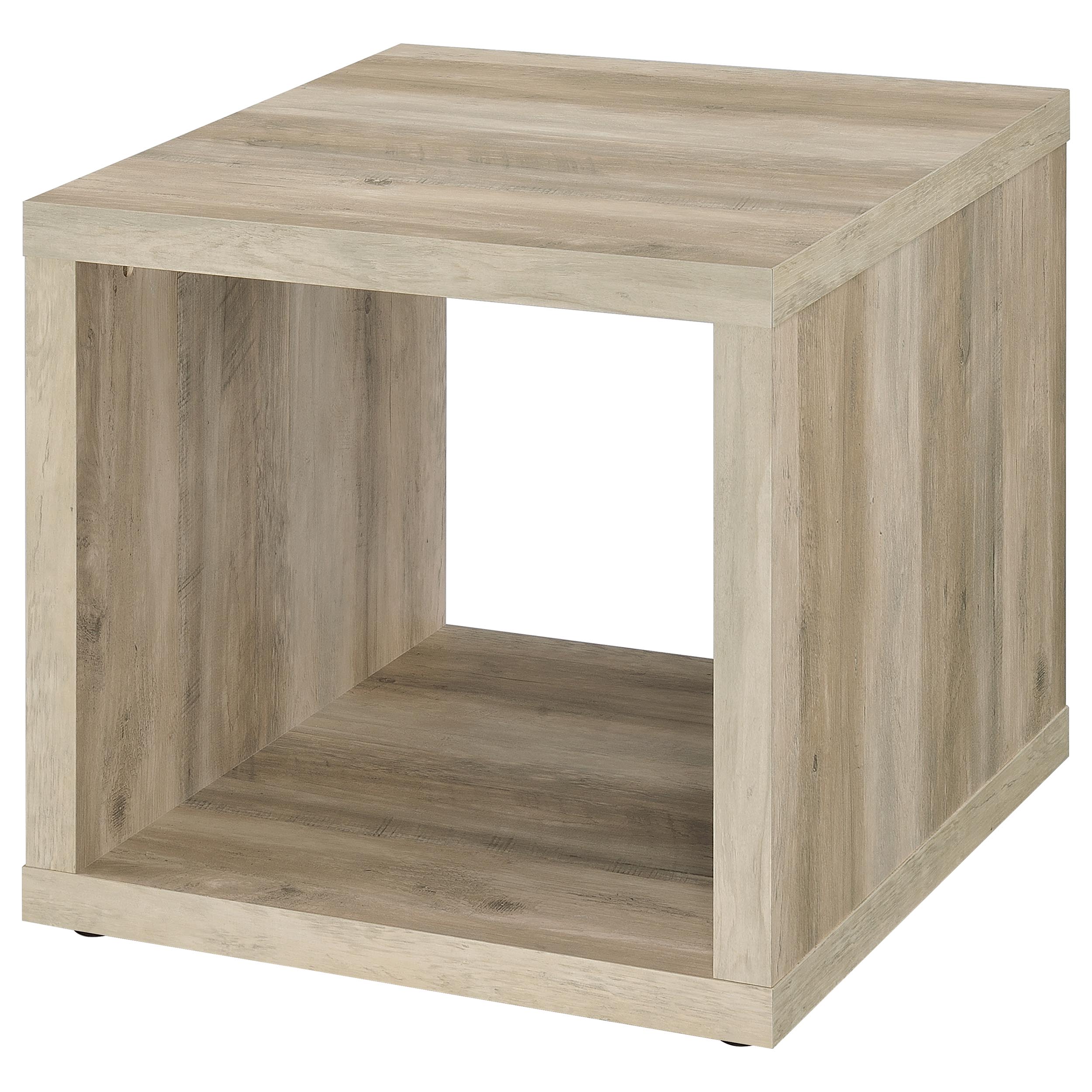 Frisco Square Engineered Wood Side End Table Distressed Pine-