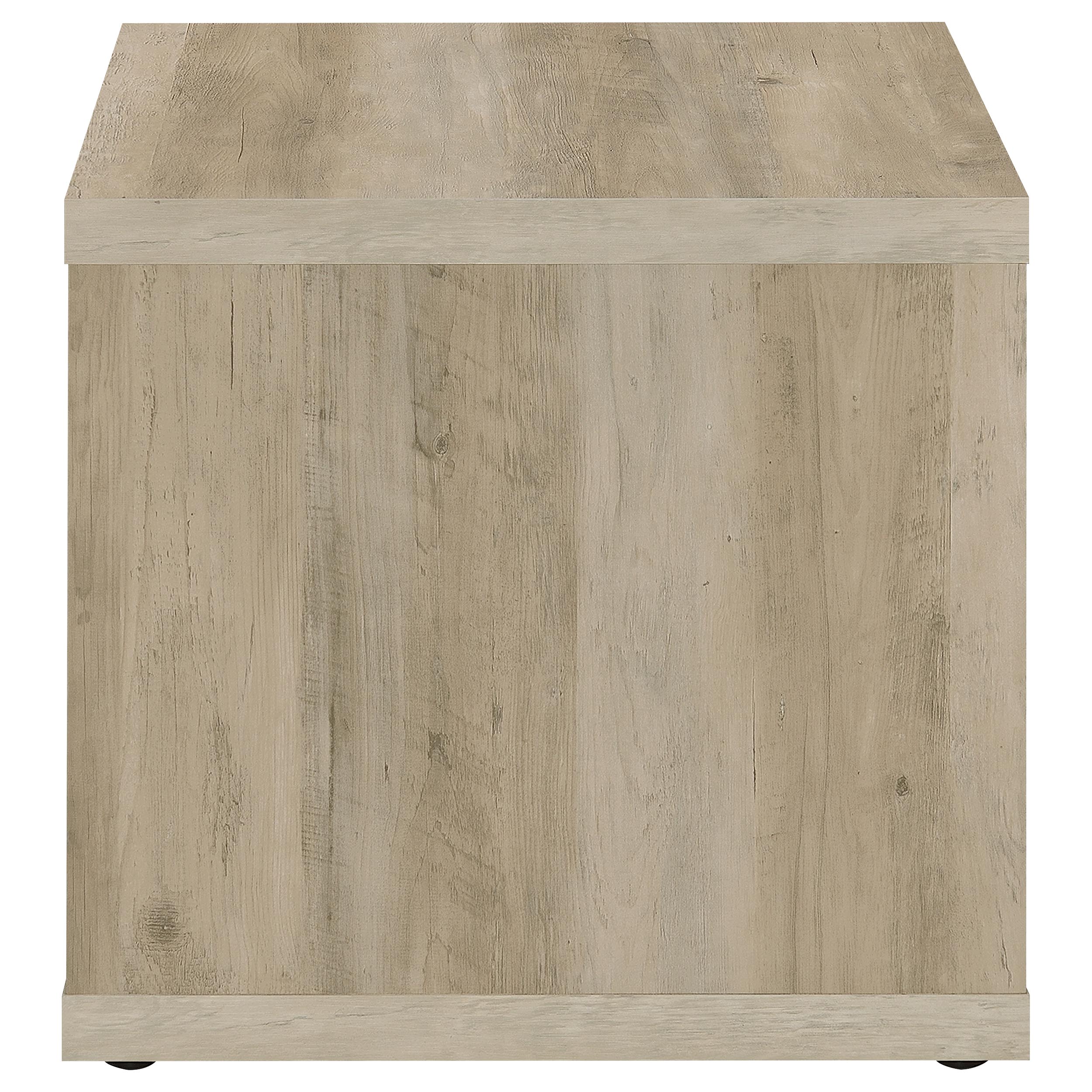 Frisco Square Engineered Wood Side End Table Distressed Pine-