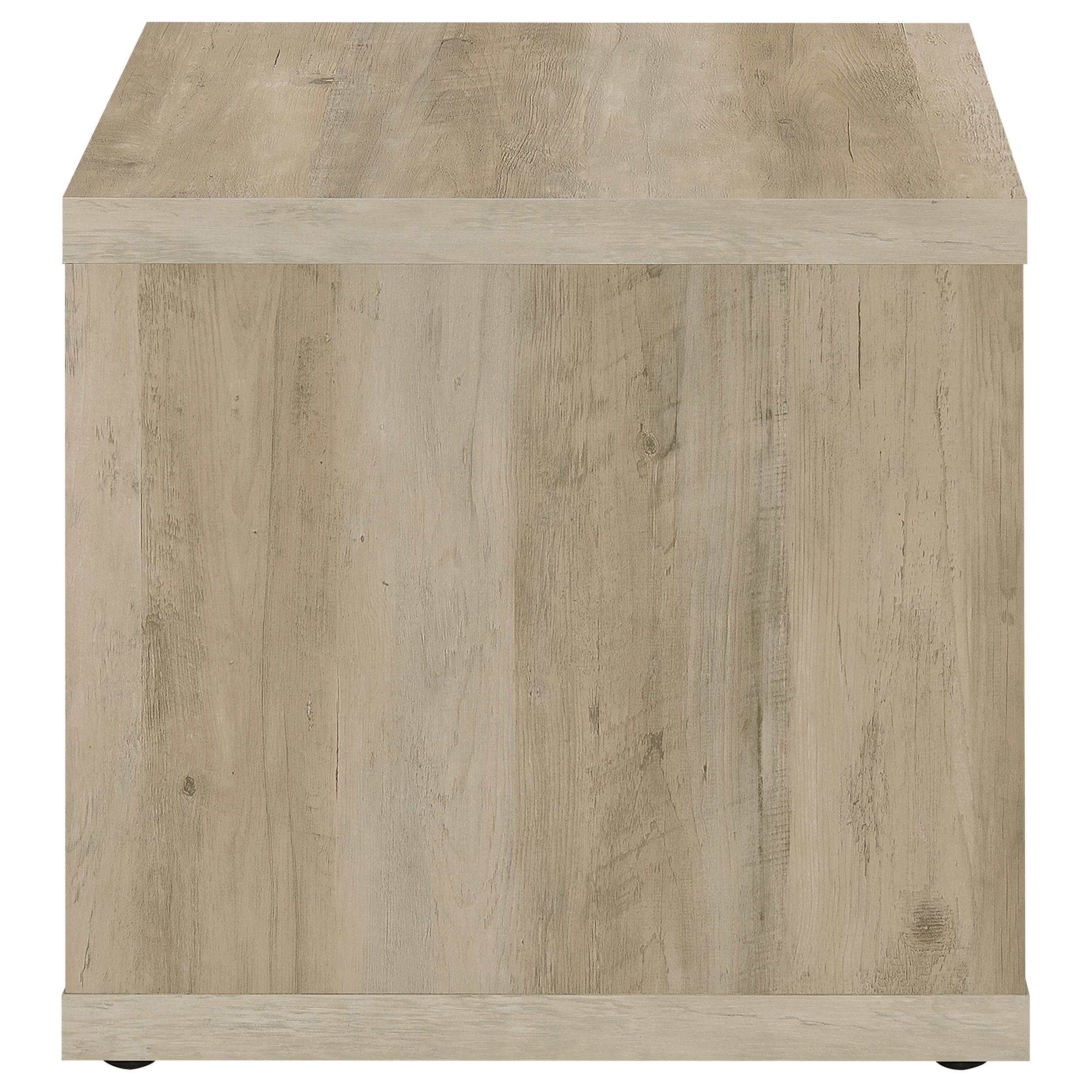 Frisco Square Engineered Wood Side End Table Distressed Pine-