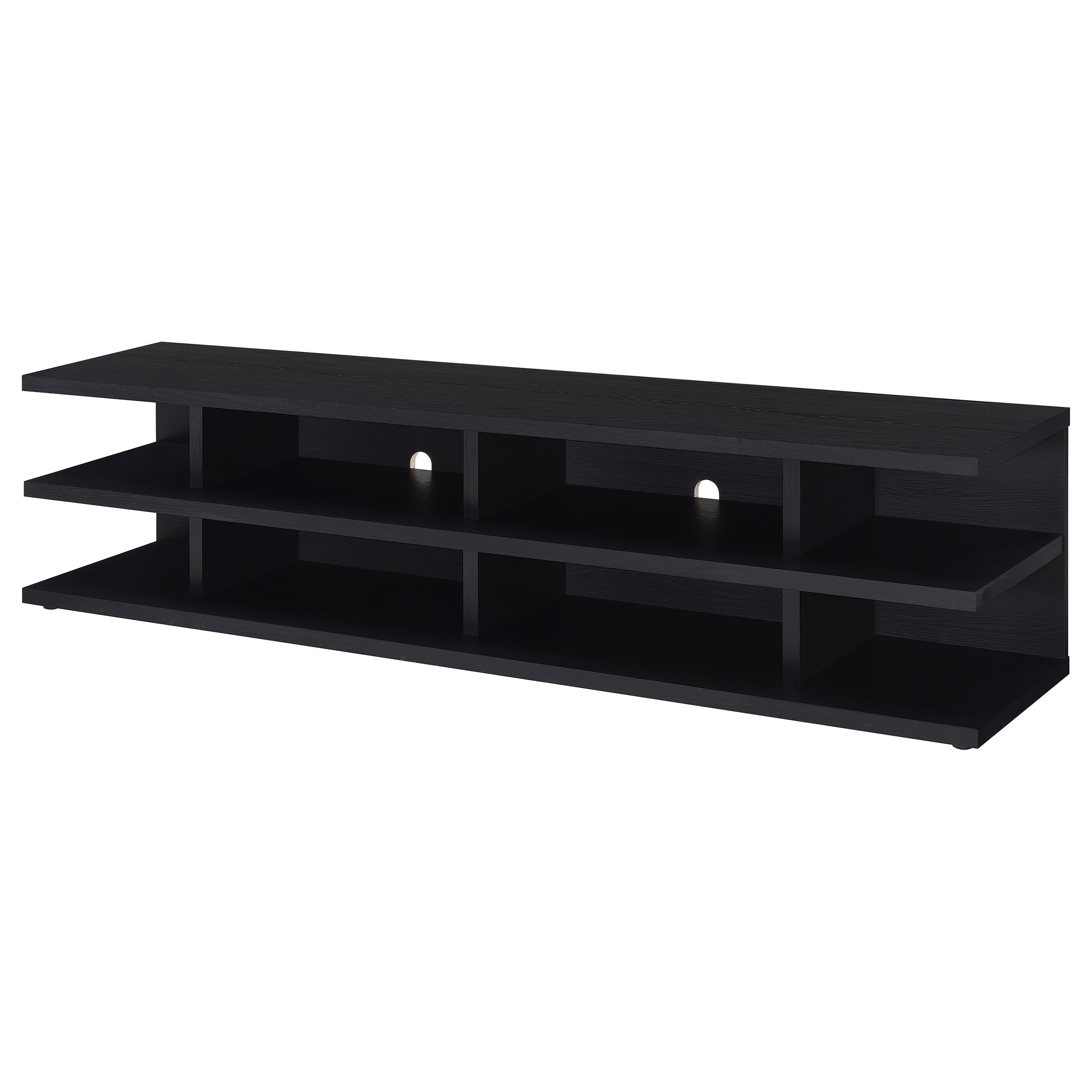 Cartmill 78-inch 2-tier TV Stand Media Console Black-