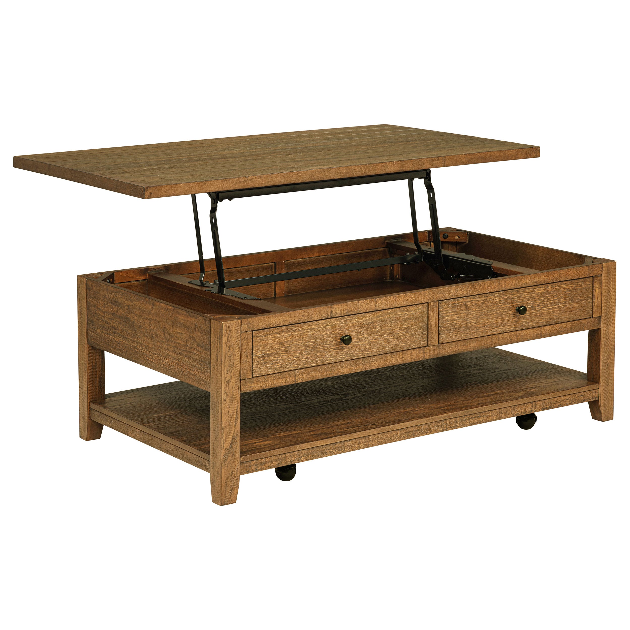 Payne 48-inch Mobile Lift Top Coffee Table Distressed Brown-