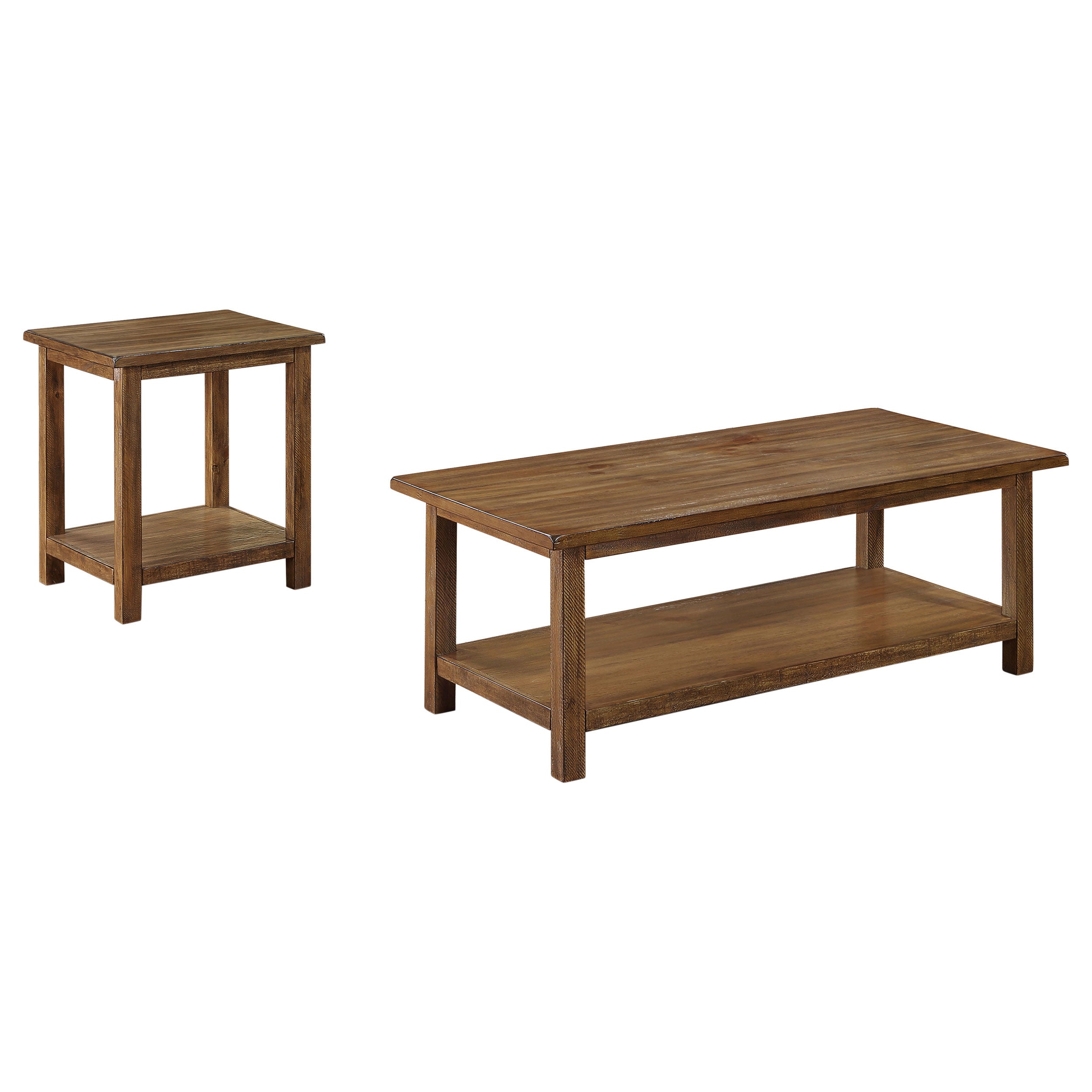 Payne 2-piece Coffee and End Table Set Distressed Brown-Coaster