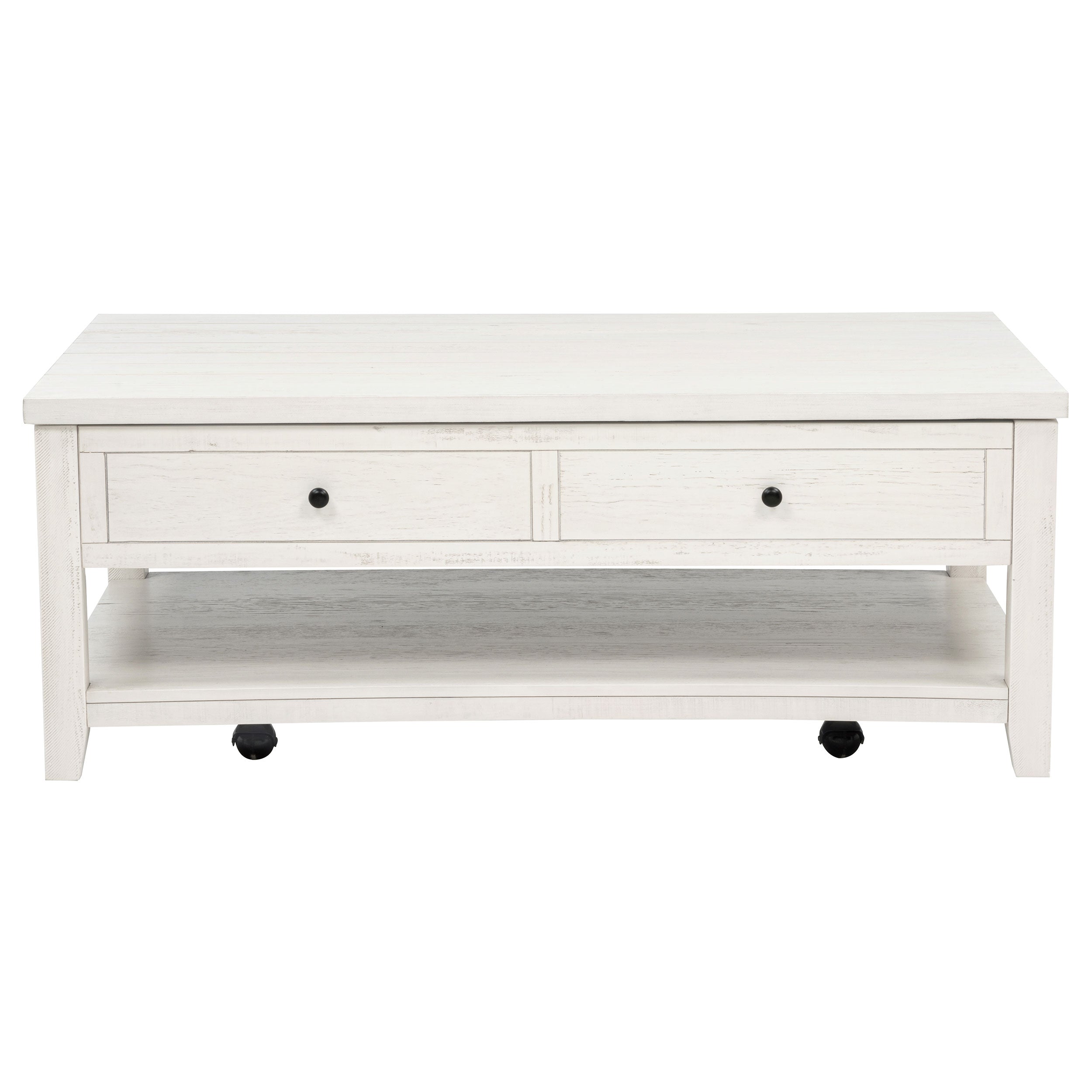 Payne 48-inch Mobile Lift Top Coffee Table Distressed White-