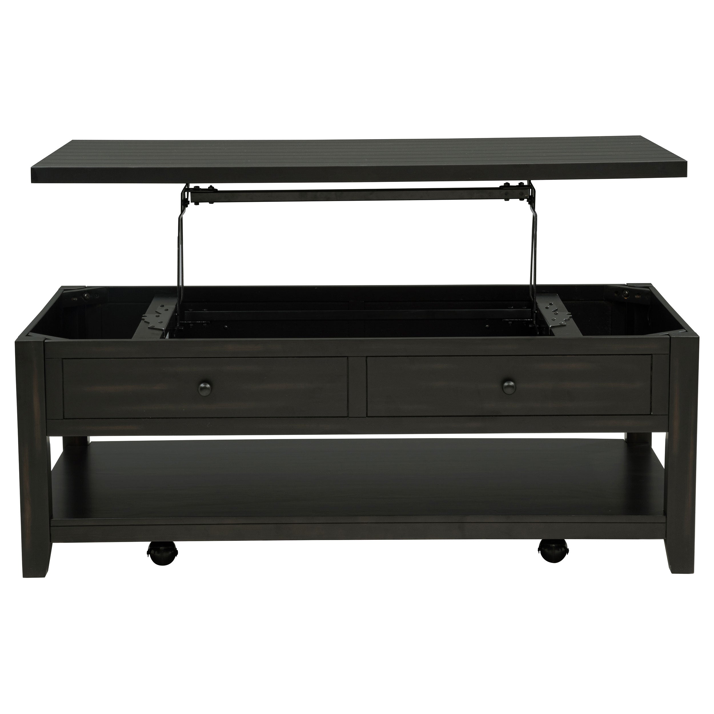 Payne 48-inch Mobile Lift Top Coffee Table Distressed Java-