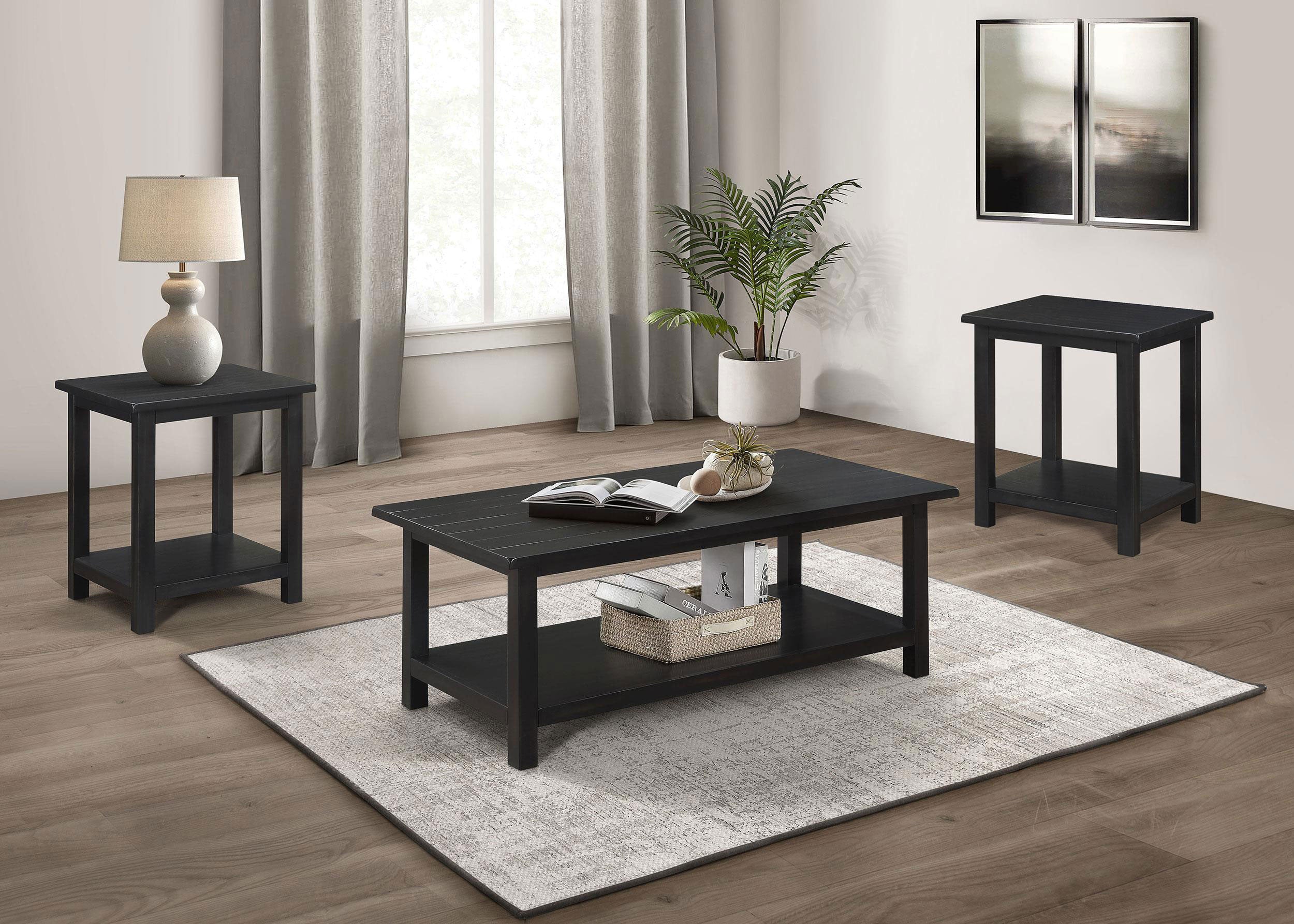 Payne 2-piece Coffee and End Table Set Distressed Java-Coaster