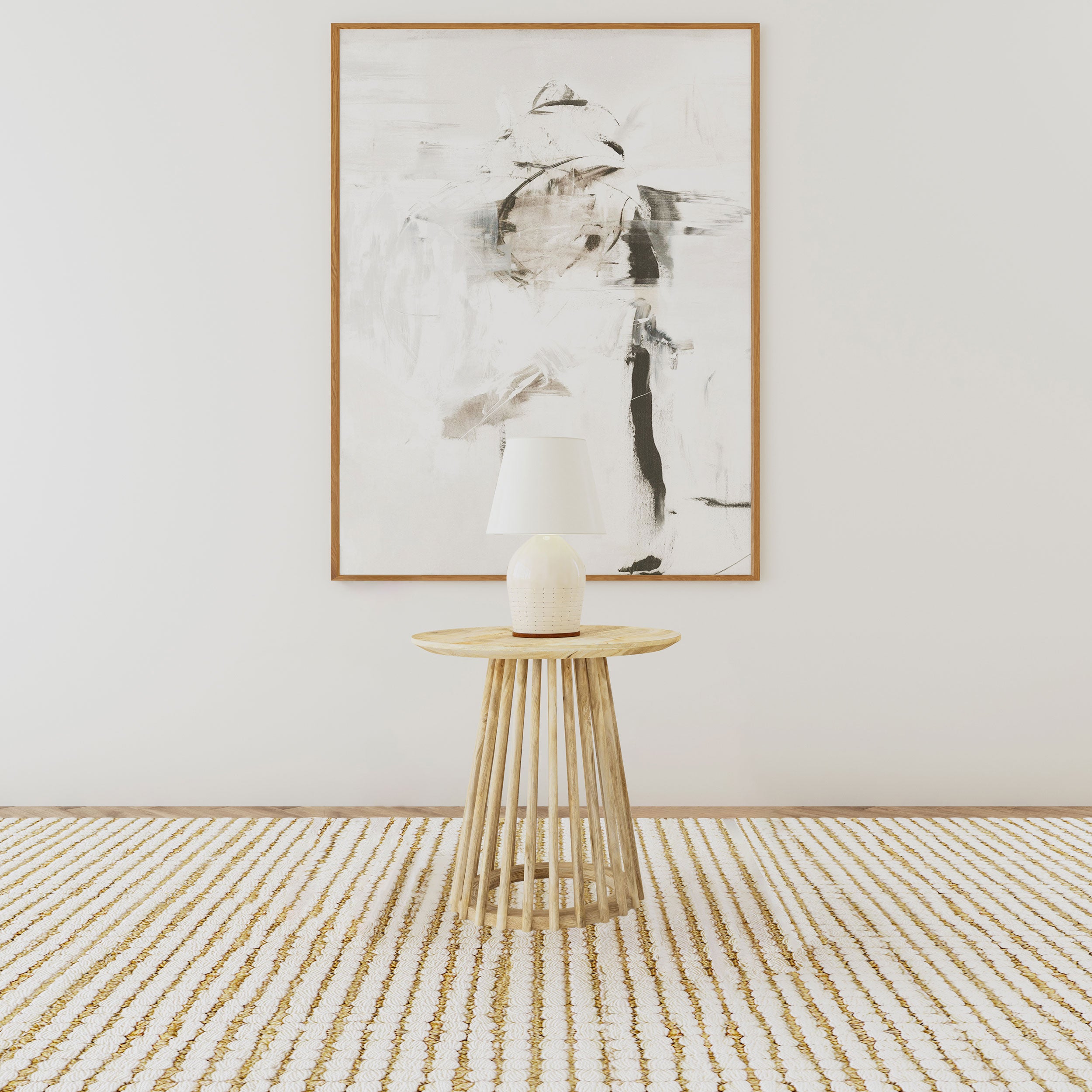 Touhy Round Solid Wood End Side Table Natural Mango-
