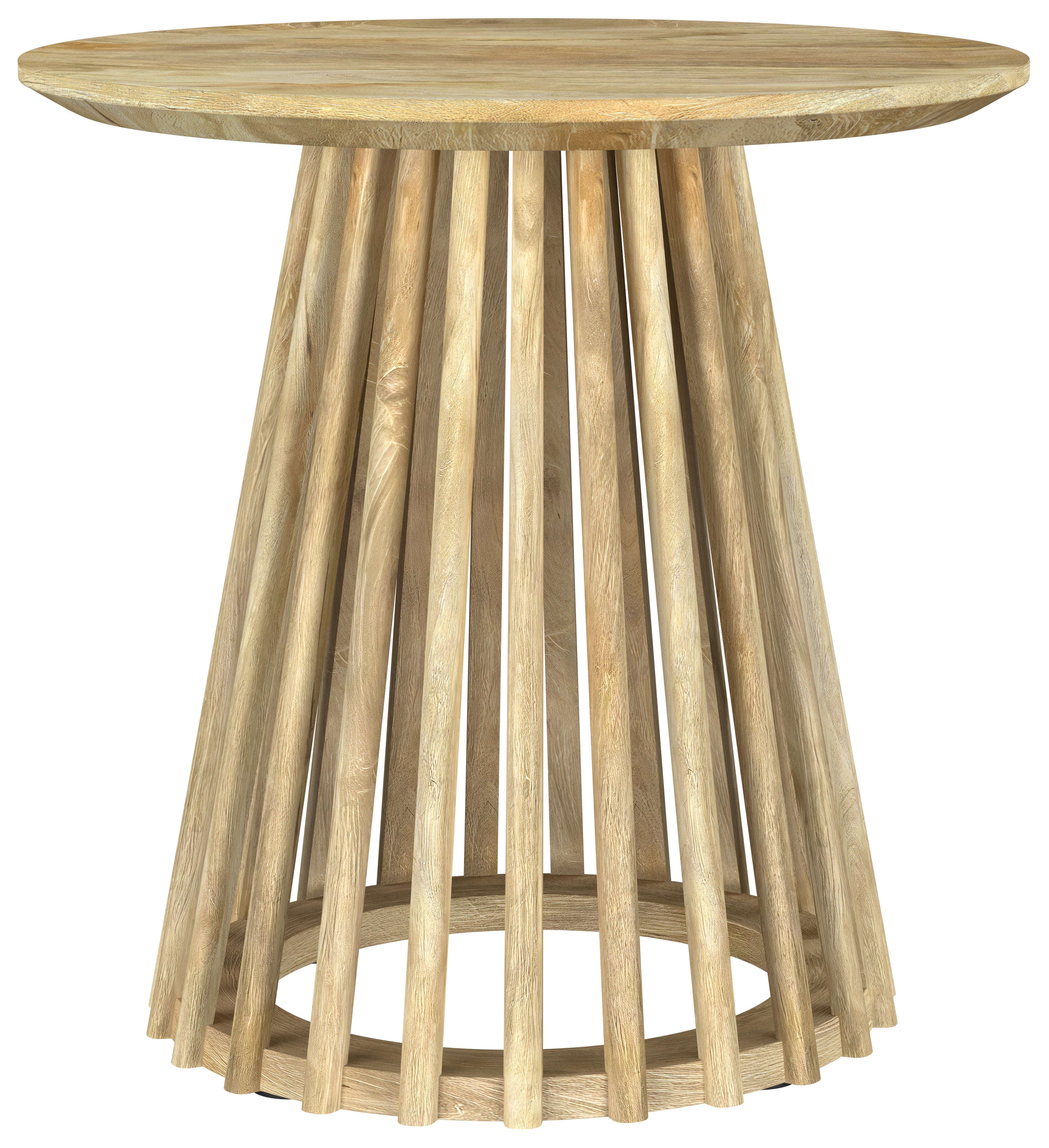 Touhy Round Solid Wood End Side Table Natural Mango-