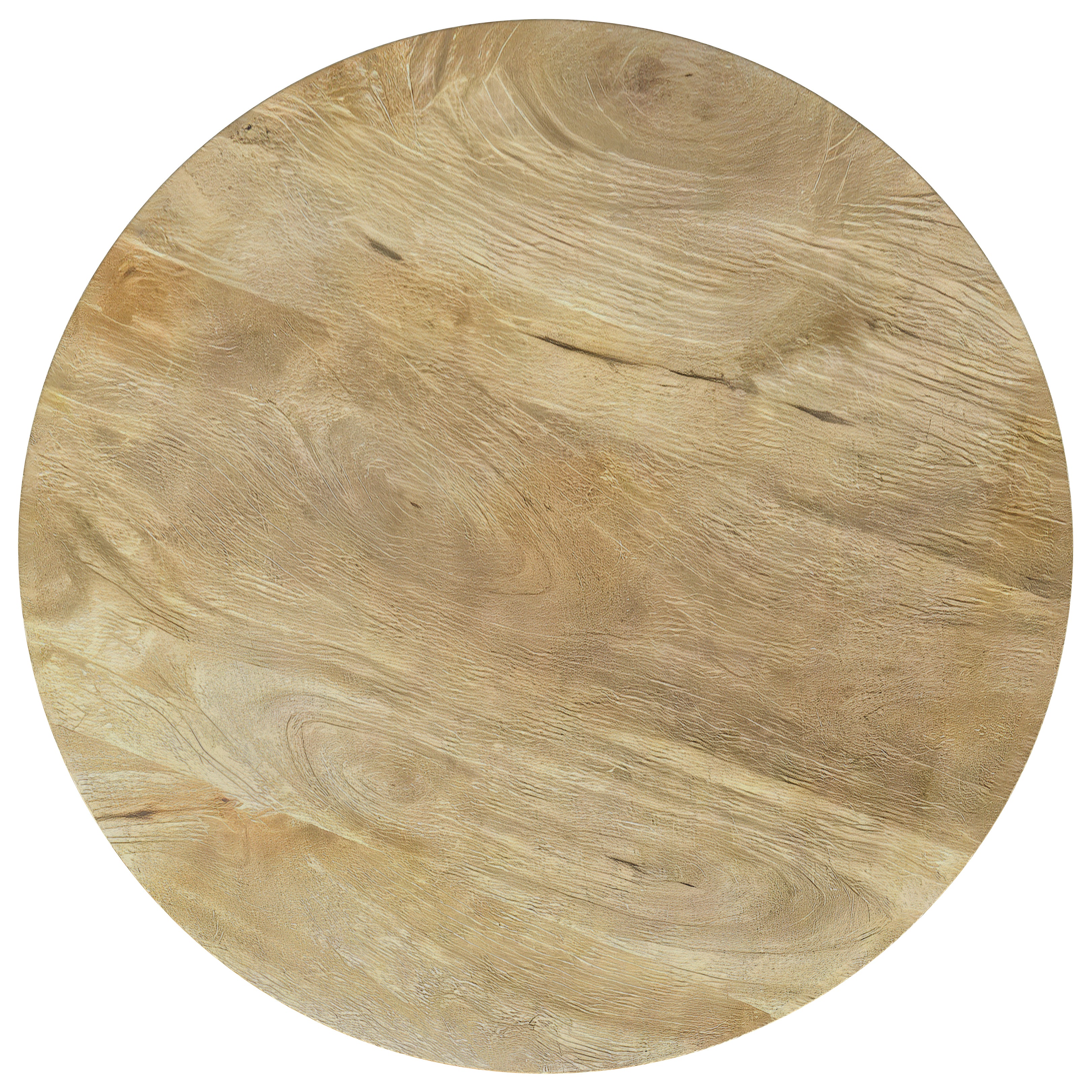 Touhy Round Solid Wood End Side Table Natural Mango-