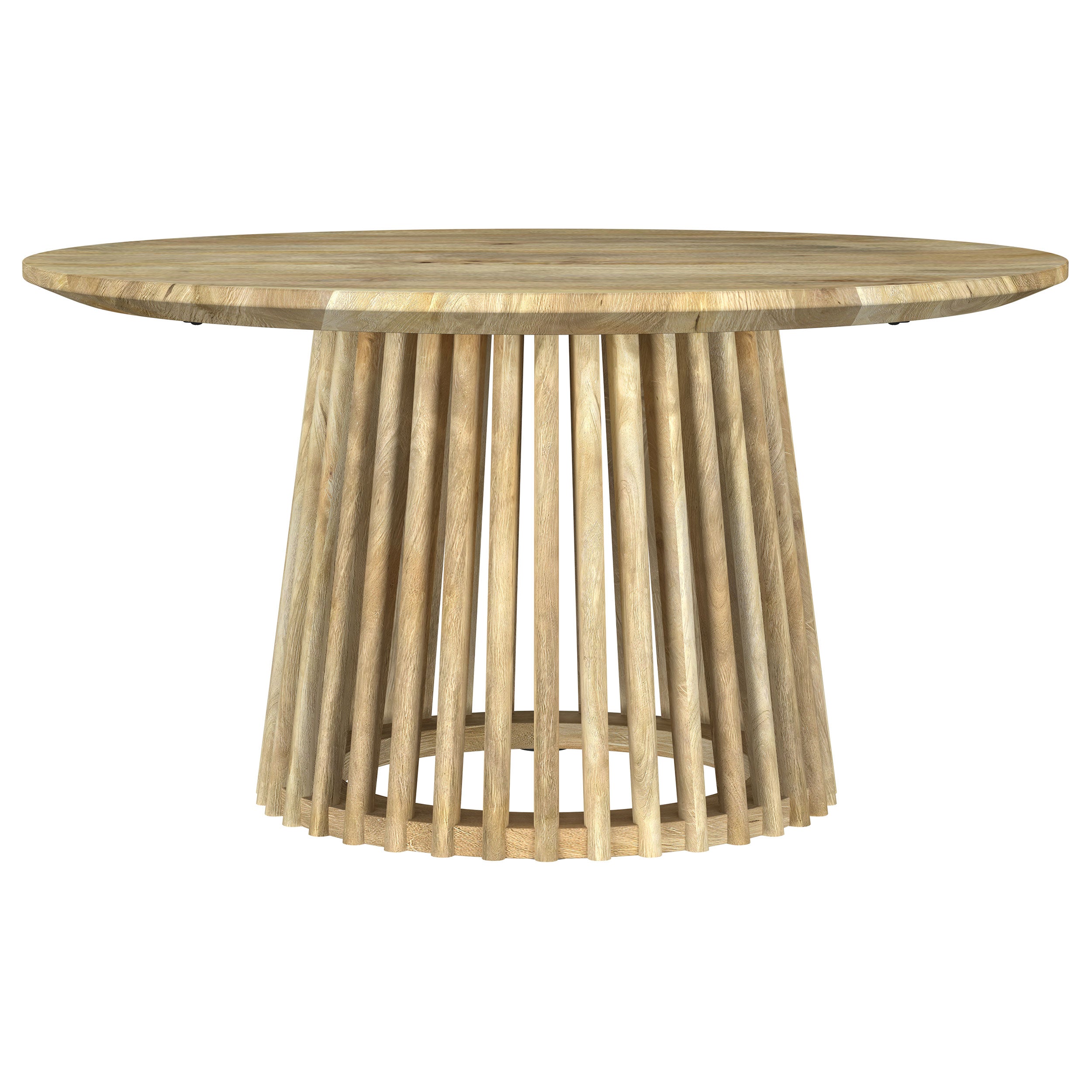 Touhy Round Solid Wood Cocktail Coffee Table Natural Mango-