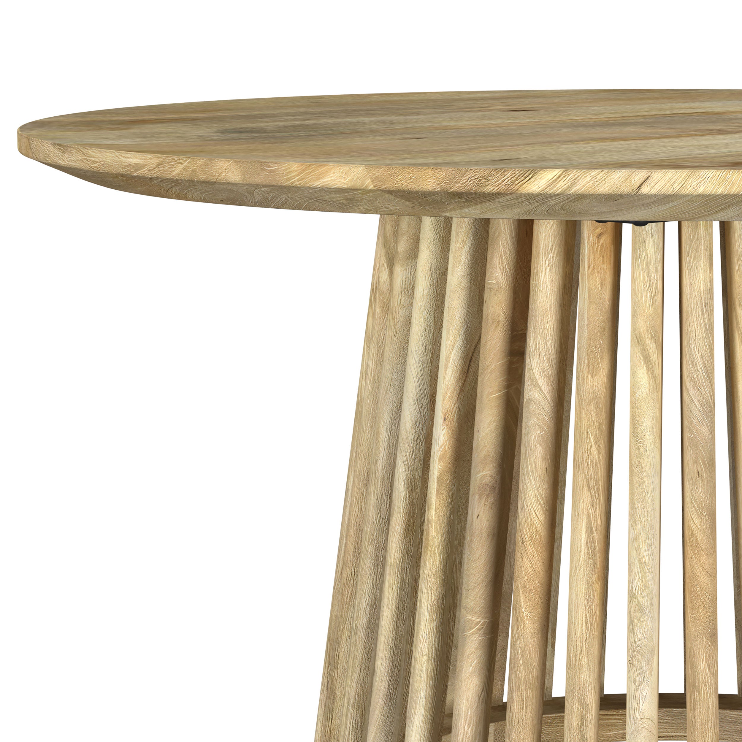 Touhy Round Solid Wood Cocktail Coffee Table Natural Mango-
