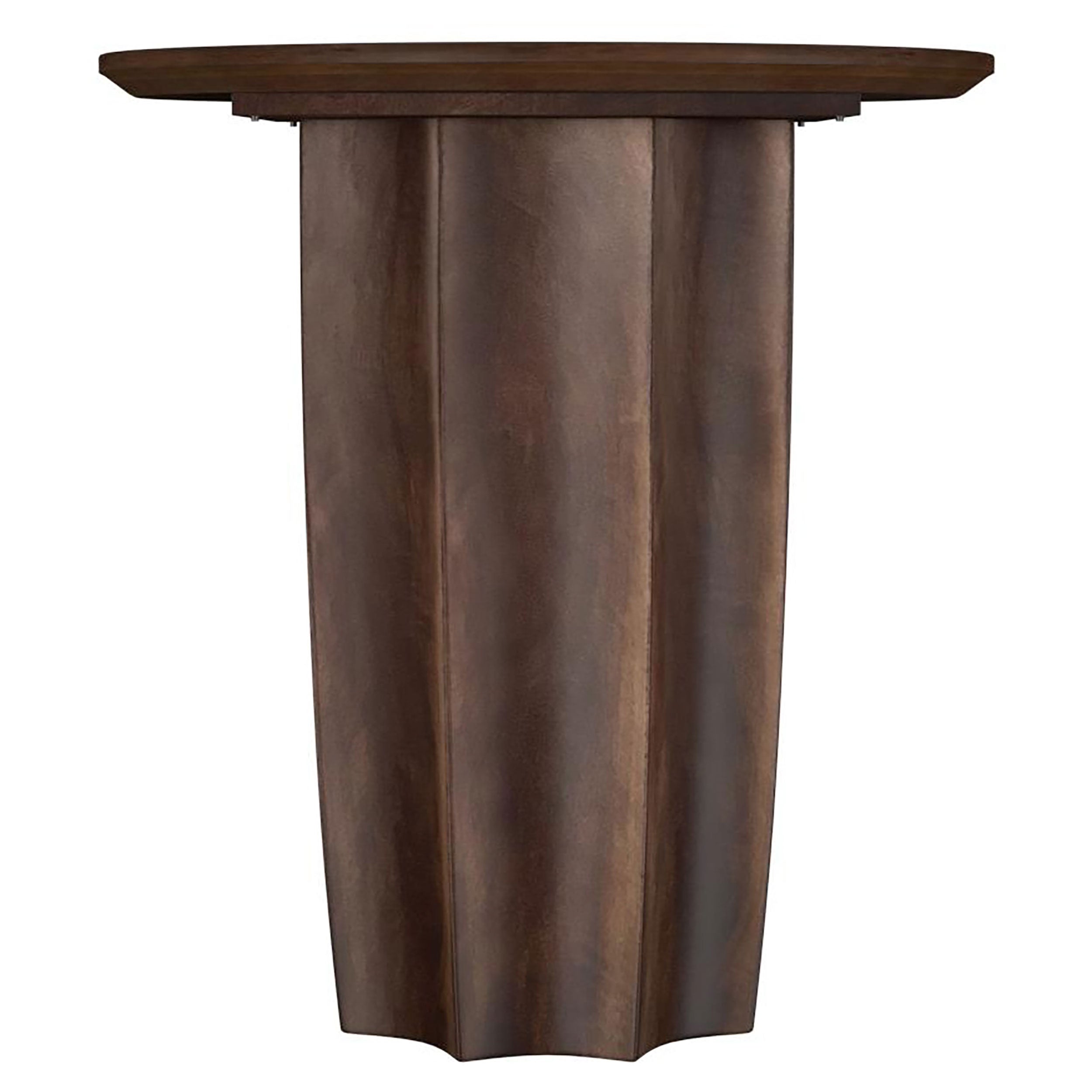 Cayenne Solid Mango Wood Accent Side End Table Walnut-