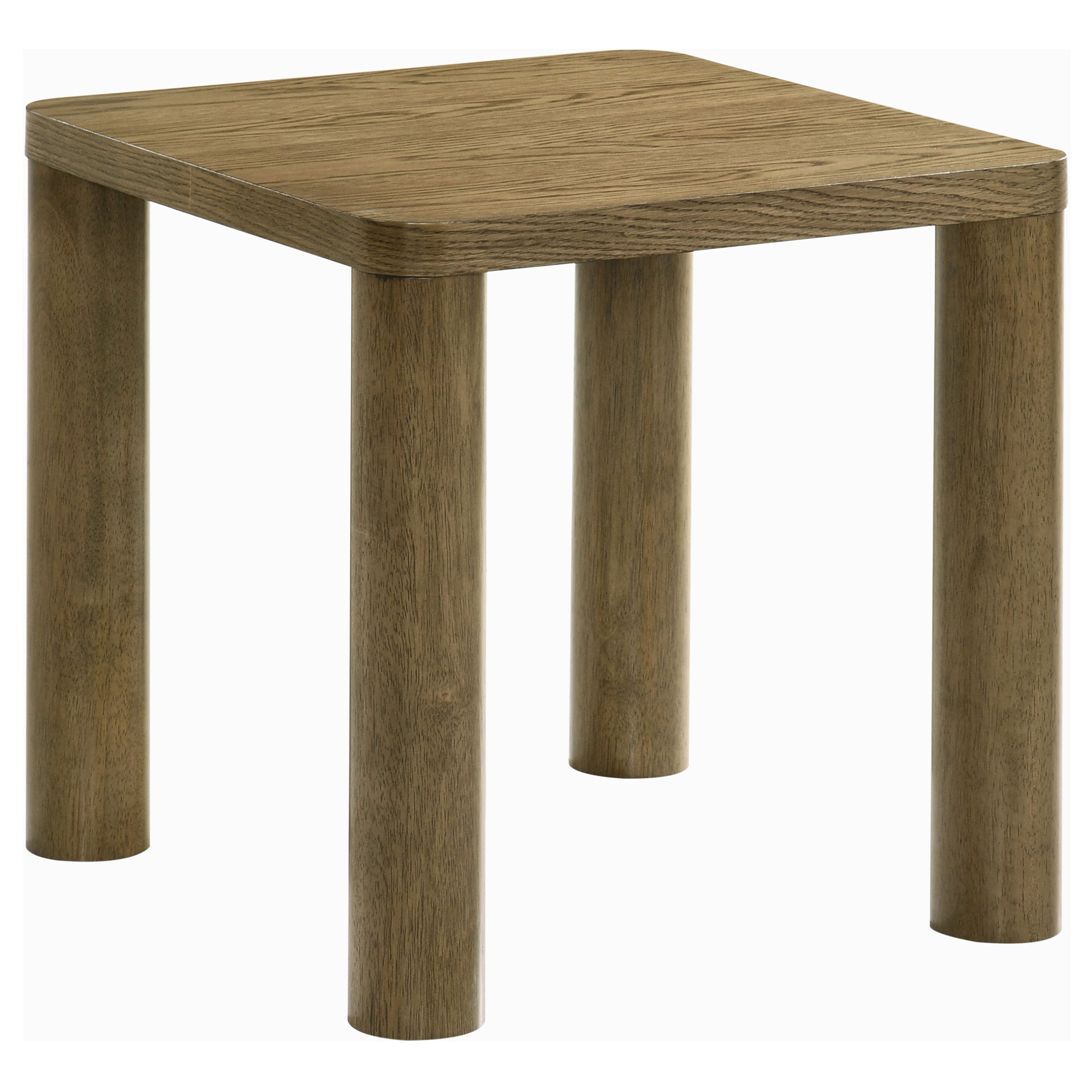 Castlewood Engineered Wood Accent Side End Table Brown Oak-