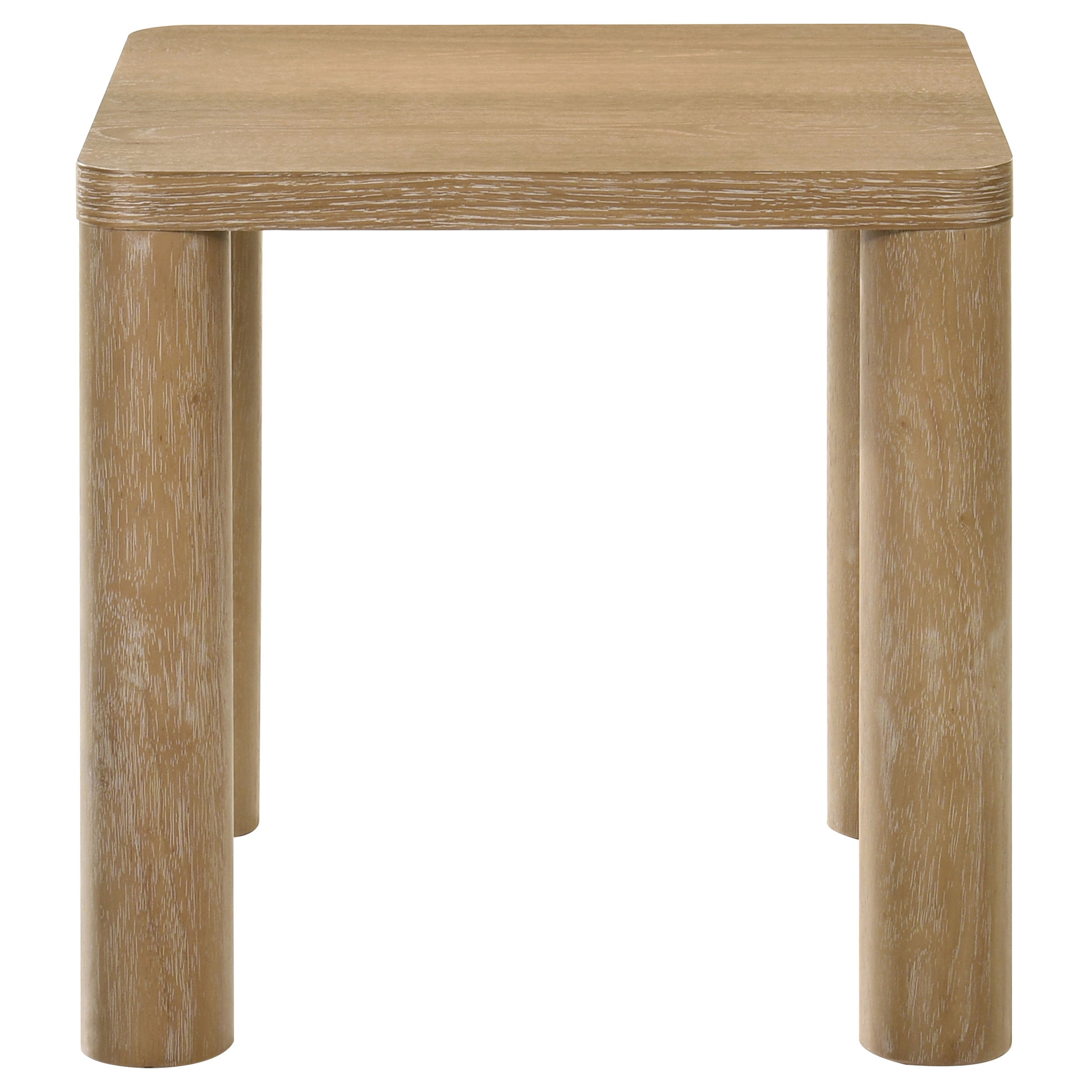 Castlewood Engineered Wood Accent Side End Table Light Oak-