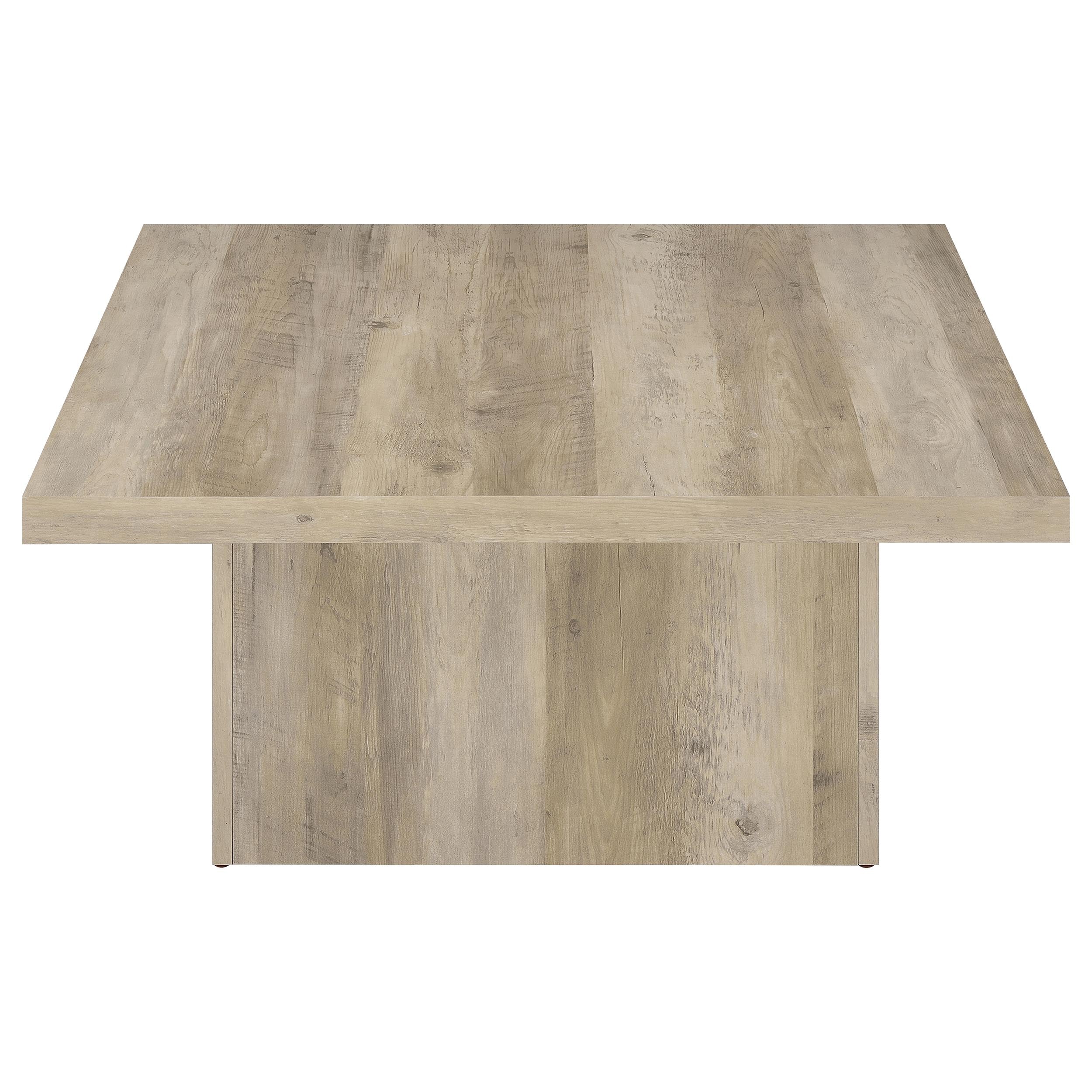 Devar Square Engineered Wood Coffee Table Distressed Pine-