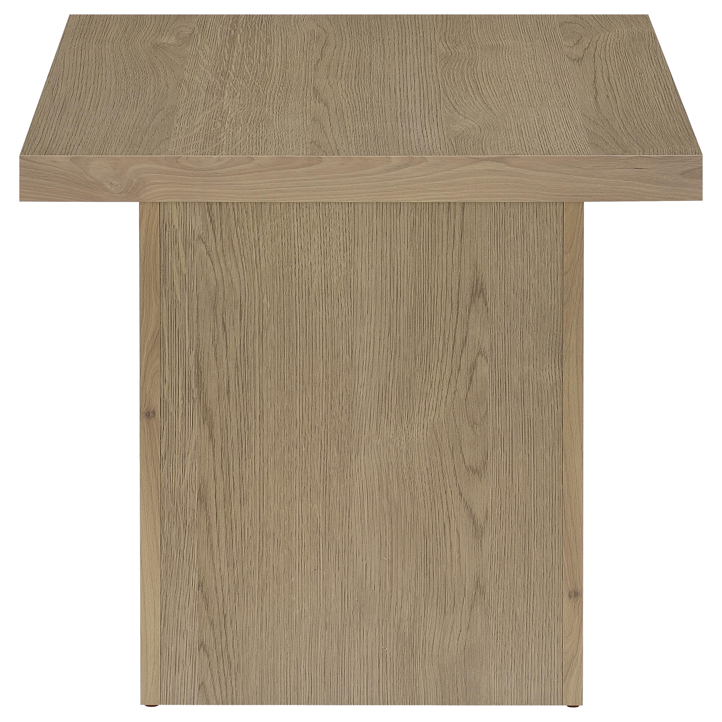 Devar Square Engineered Wood Side End Table Latte-