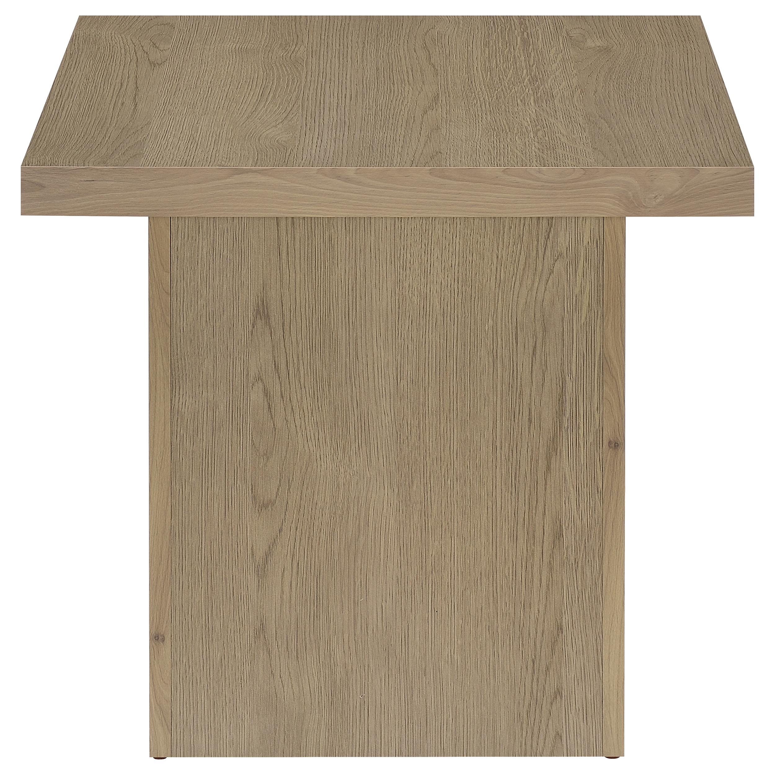 Devar Square Engineered Wood Side End Table Latte-