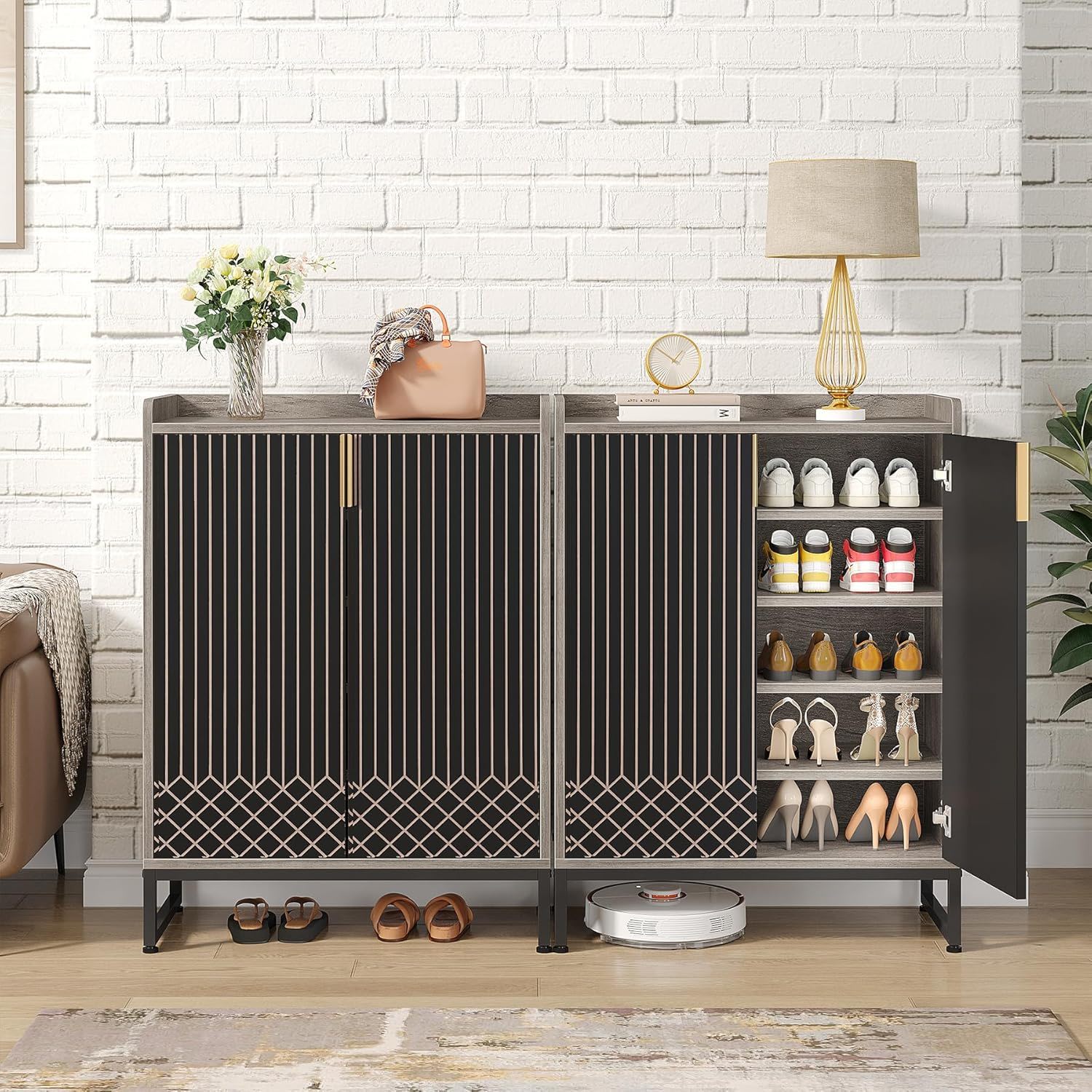 5 Tiers Shoe Storage Organizer With Doors