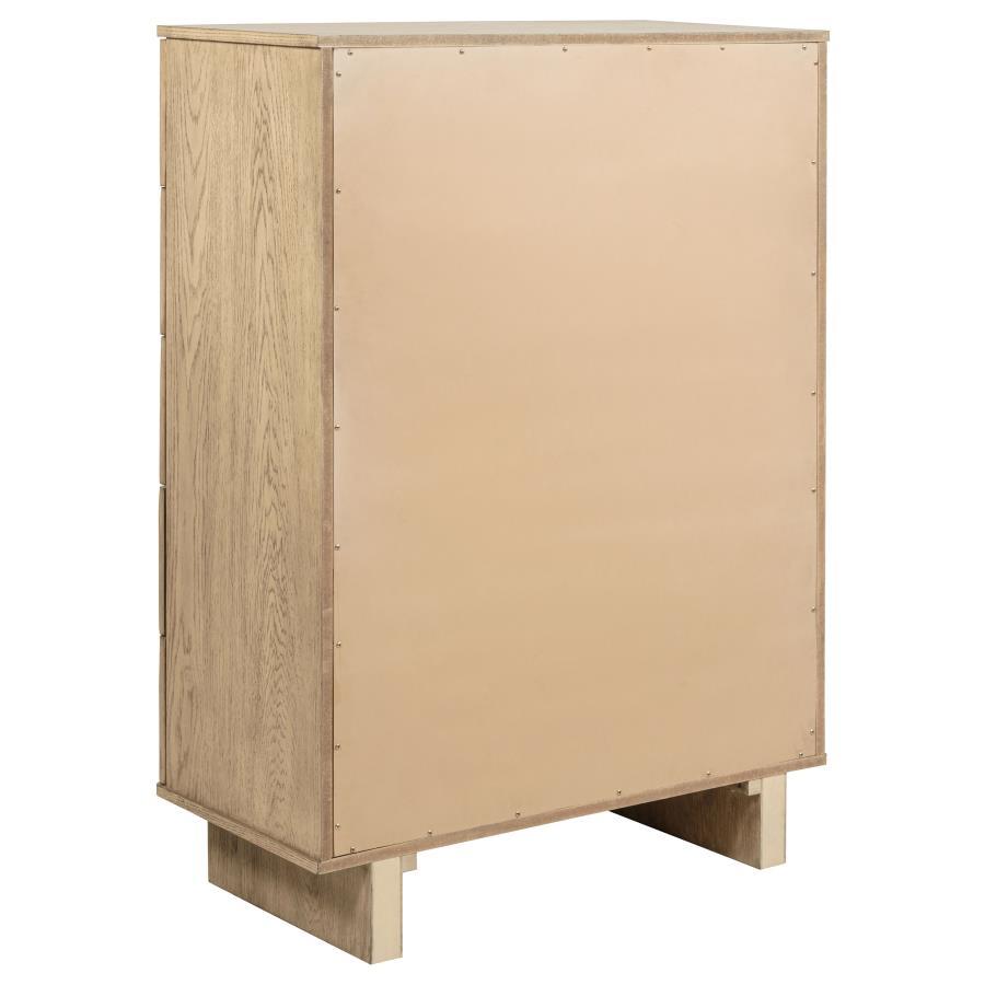 Kailani - 5-Drawer Bedroom Chest Of Drawers - Beige Oak - Best Buy Furniture