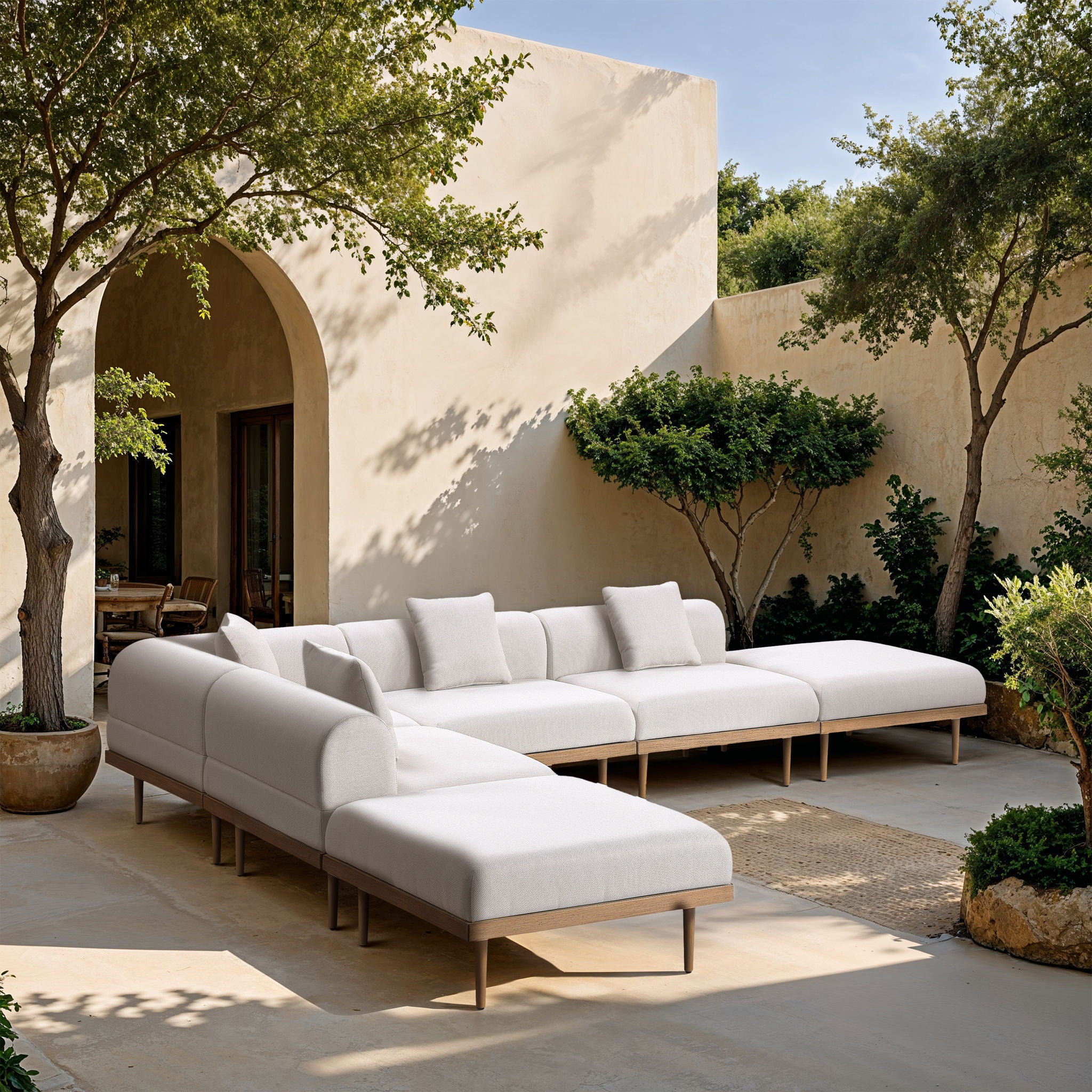 Laguna - 6 Piece 142" Outdoor Patio Modular Sectional