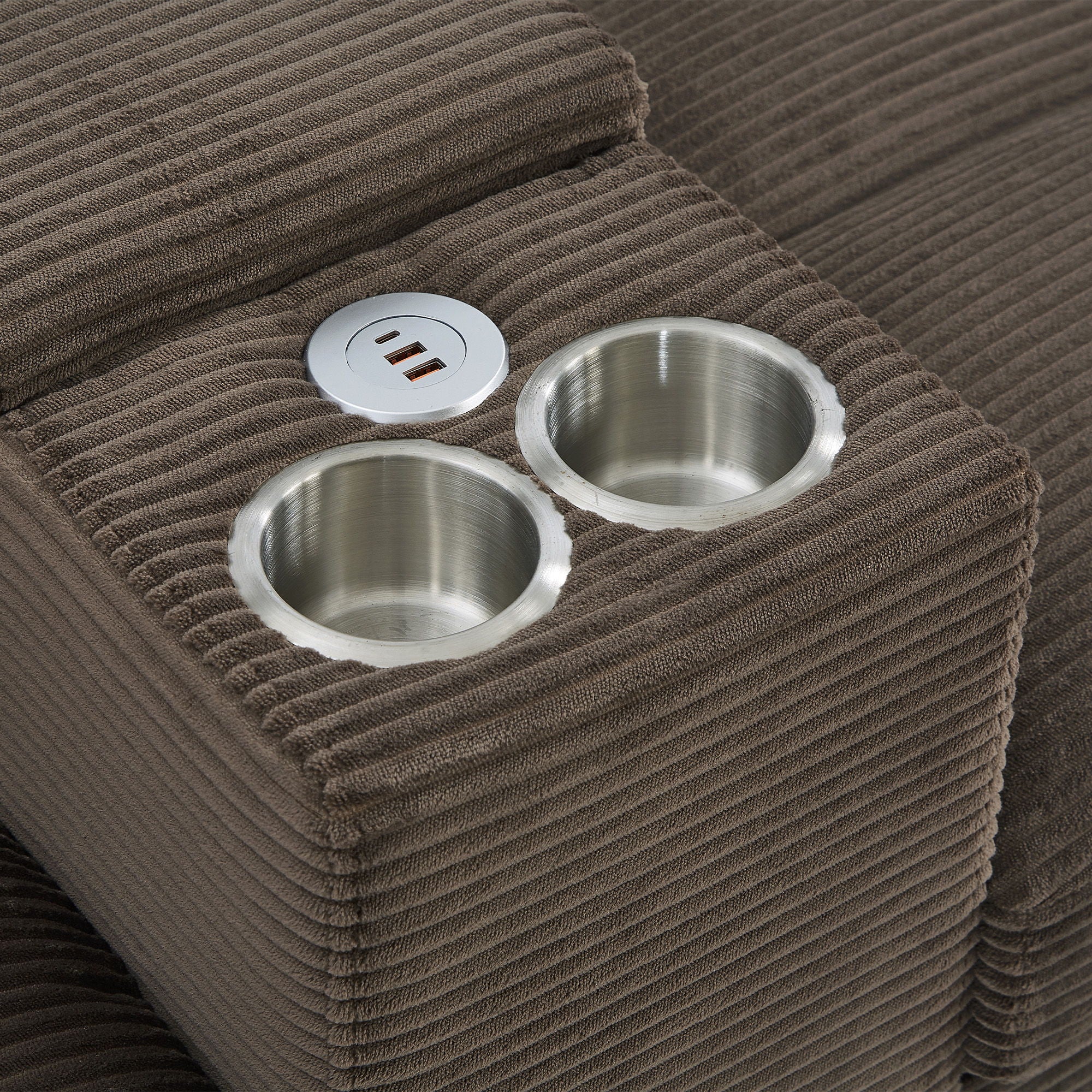 Modern U-Shaped Sectional Sofa With Storage Ottomans