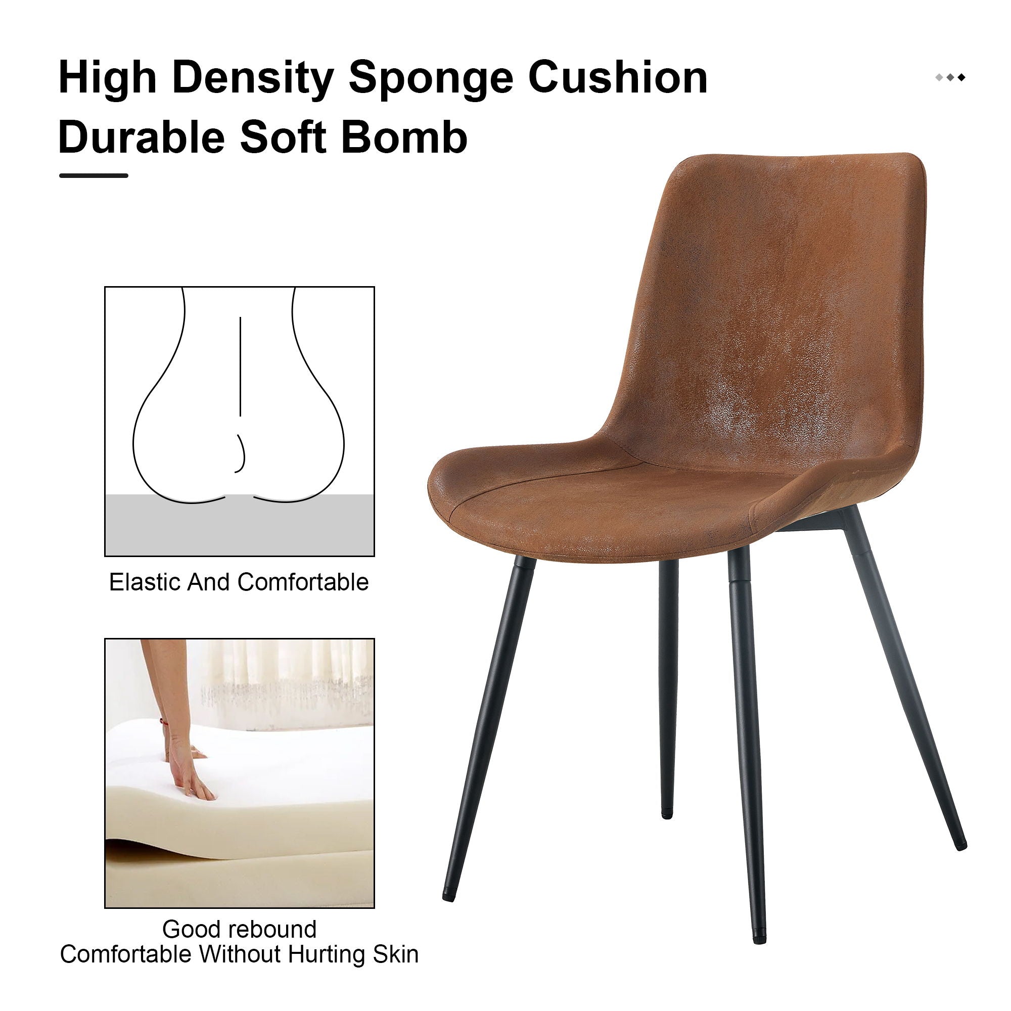 Modern Medieval Style Restaurant Cushioned Chairs With Suede Backrests