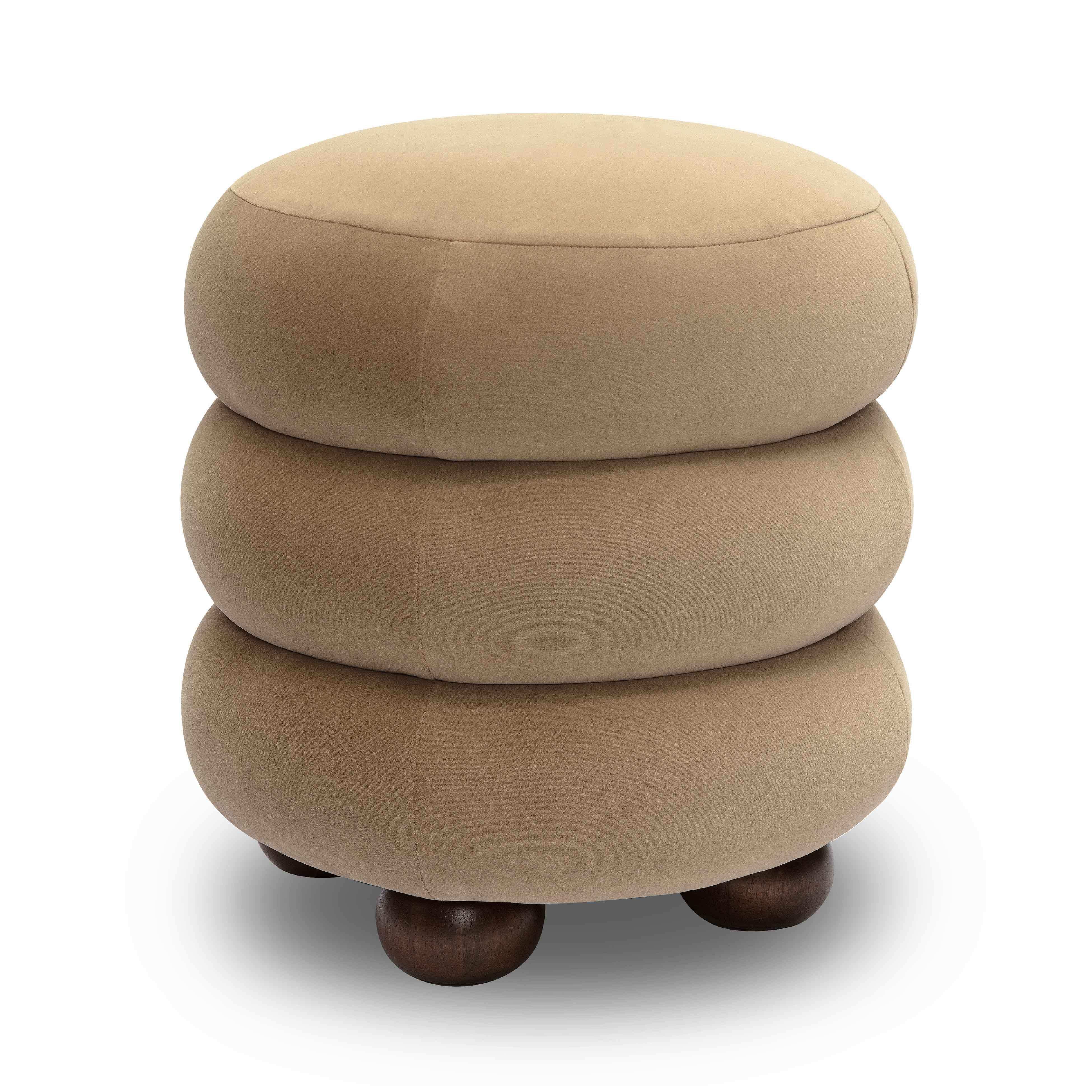 Stefanie - Velvet Ottoman - Best Buy Furniture