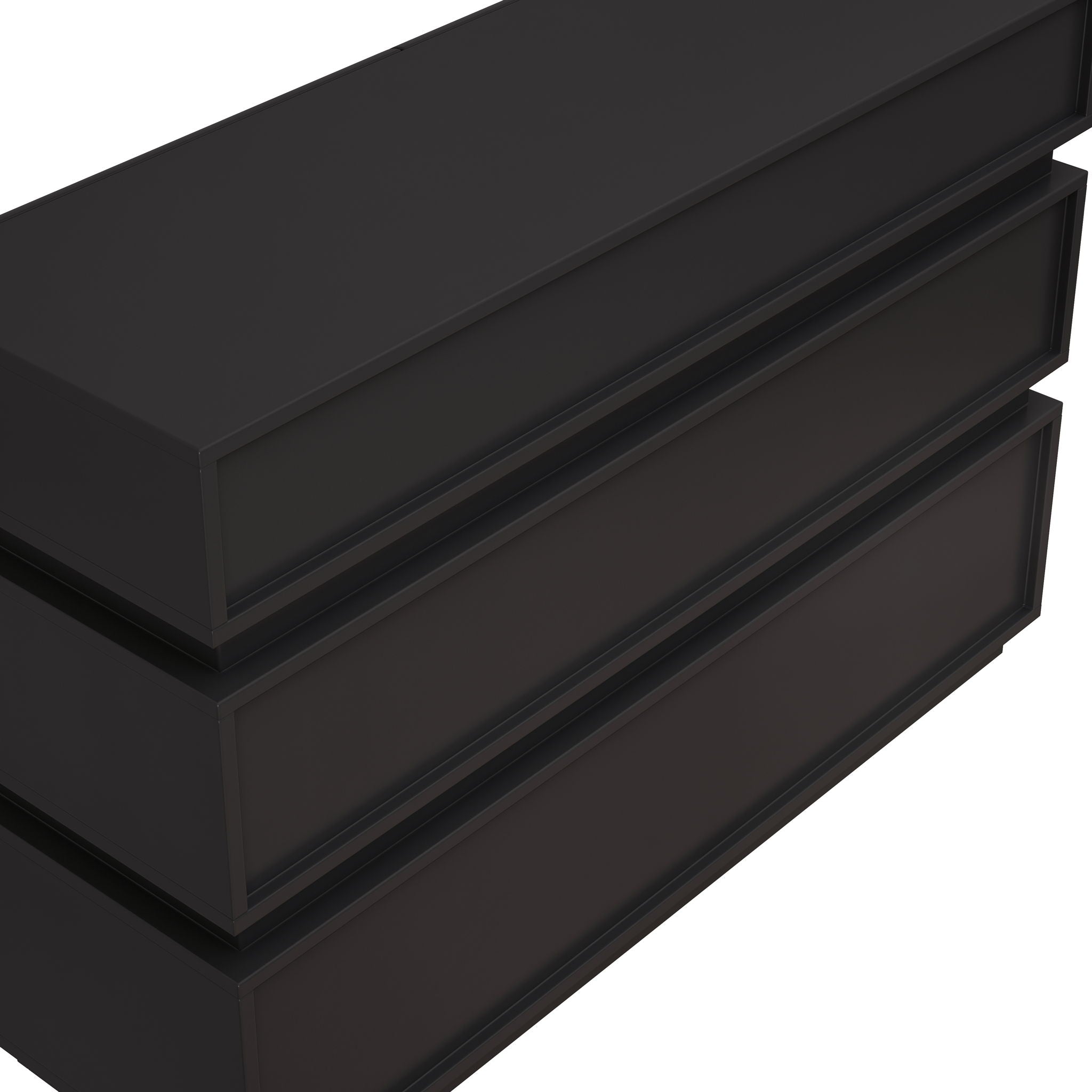 Minimalist Modern 6 Drawer Dresser, Handle Free Design With Wide Storage