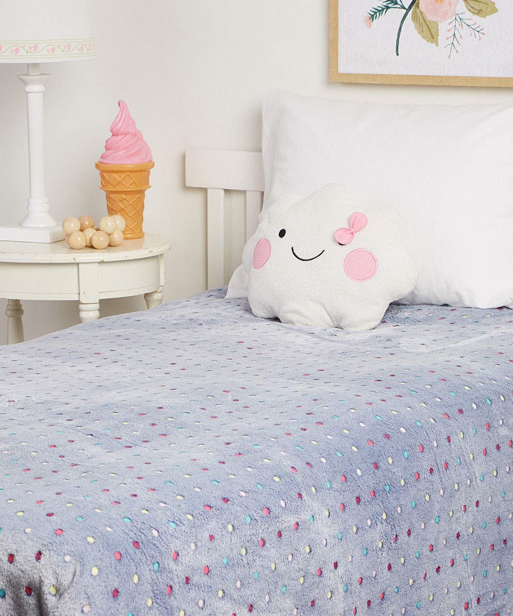 Faith, Hope, Love Home Décor Velvet Touch Rainbow Polka Dot Throw Fleece Blanket - Best Buy Furniture