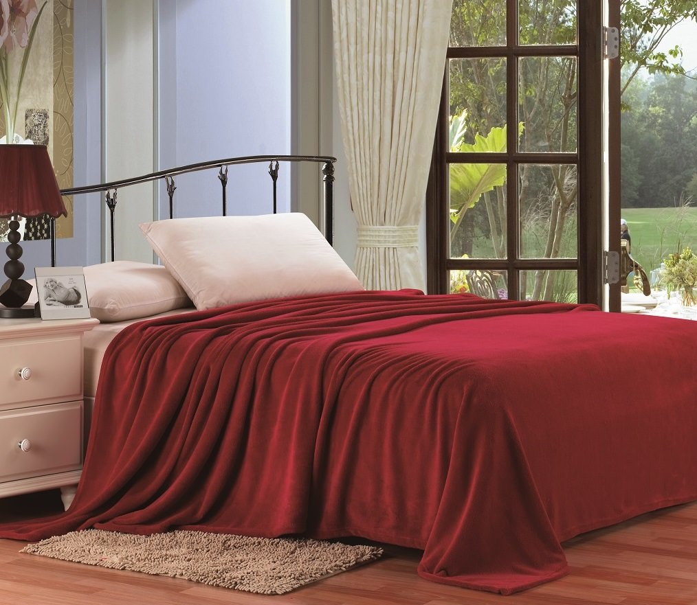 Decor&More Simply Lush Solid Microplush Blanket - Best Buy Furniture