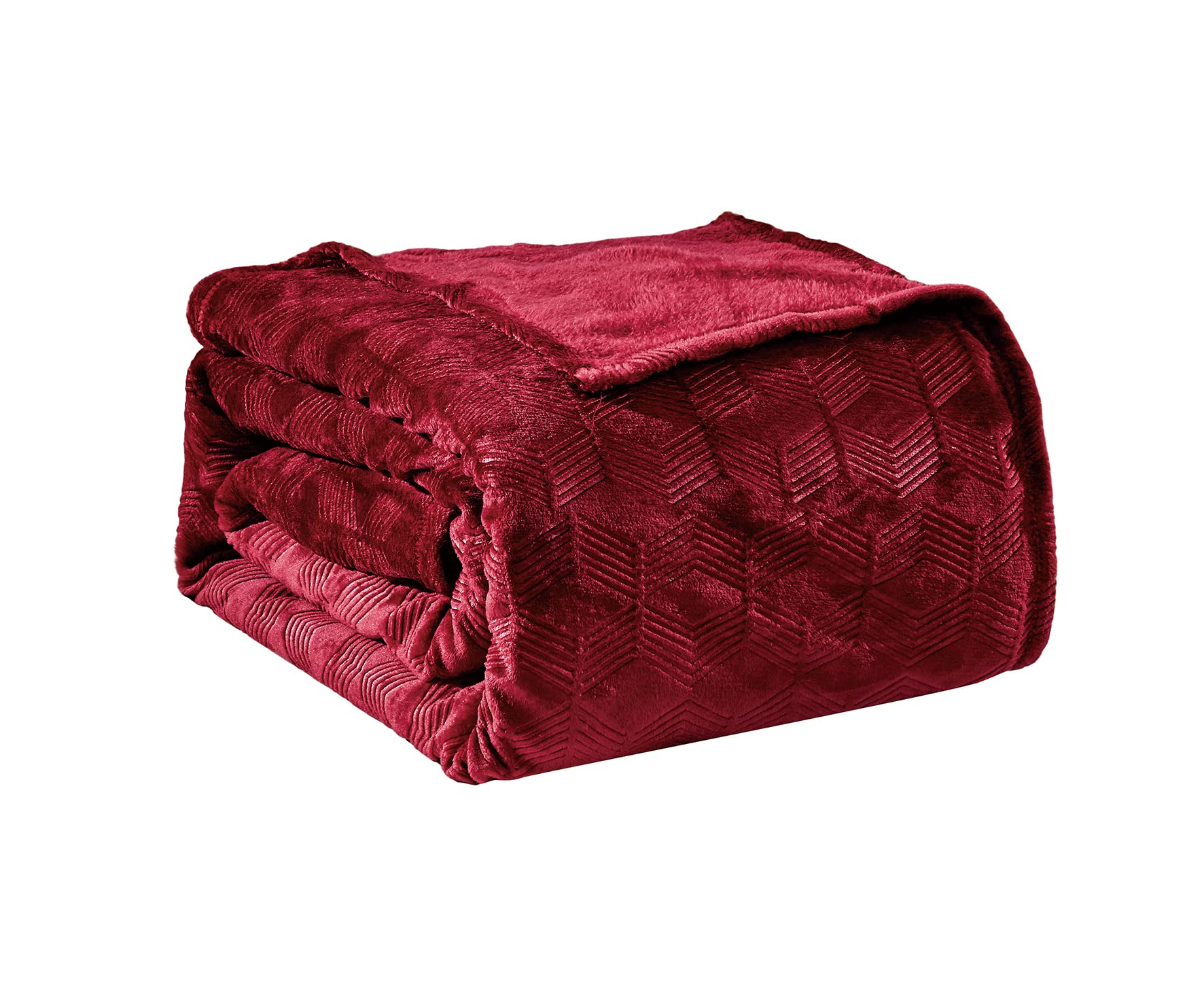 Ultra Plush by Decor&More Amrani Chevron Arrow Jacquard Microplush Blanket - Best Buy Furniture