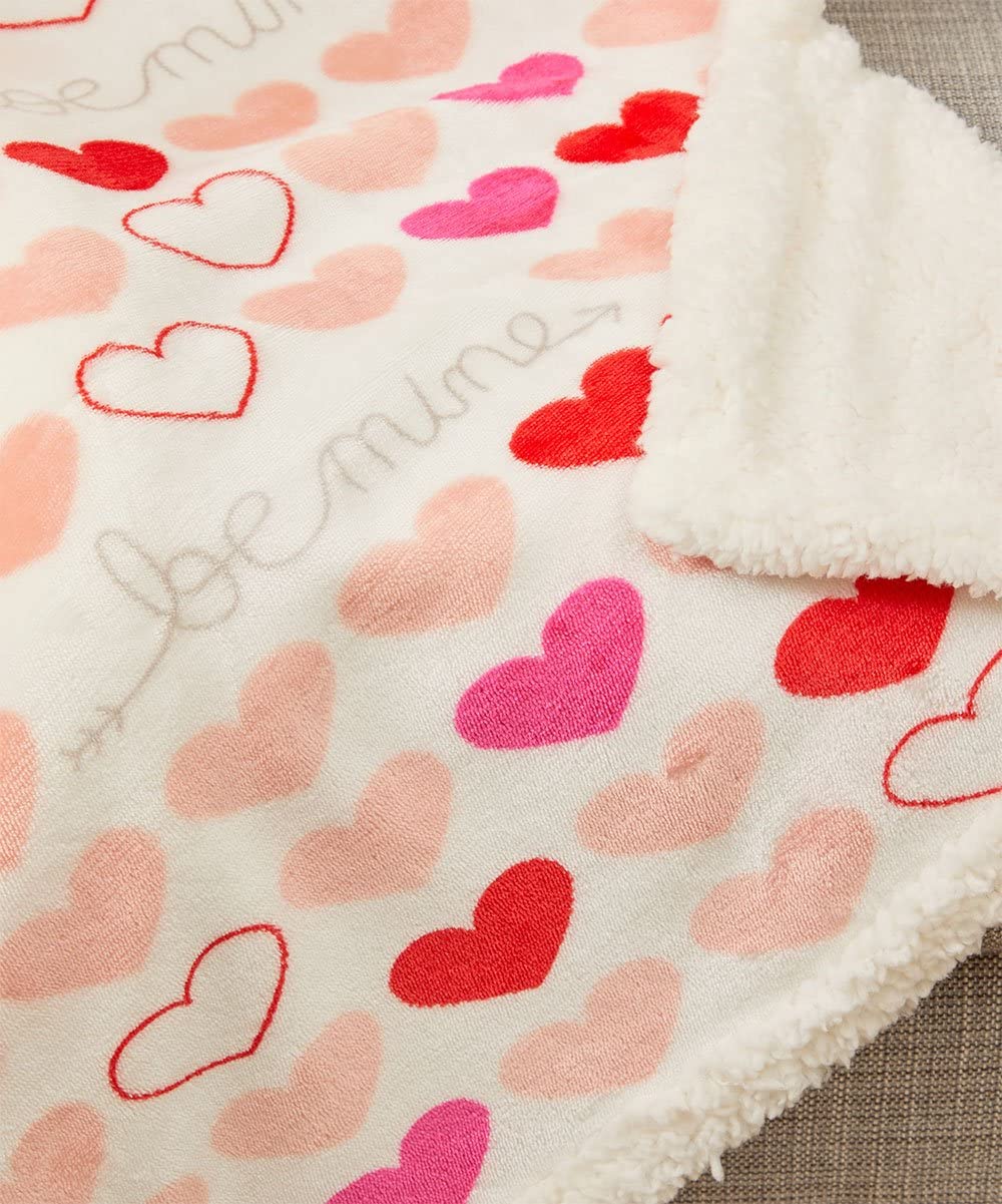 Decor&More Amor Eterno Be Mine Love Collection Valentine's Day Heart Ultra Plush Throw Blanket (50" x 60") - - Best Buy Furniture