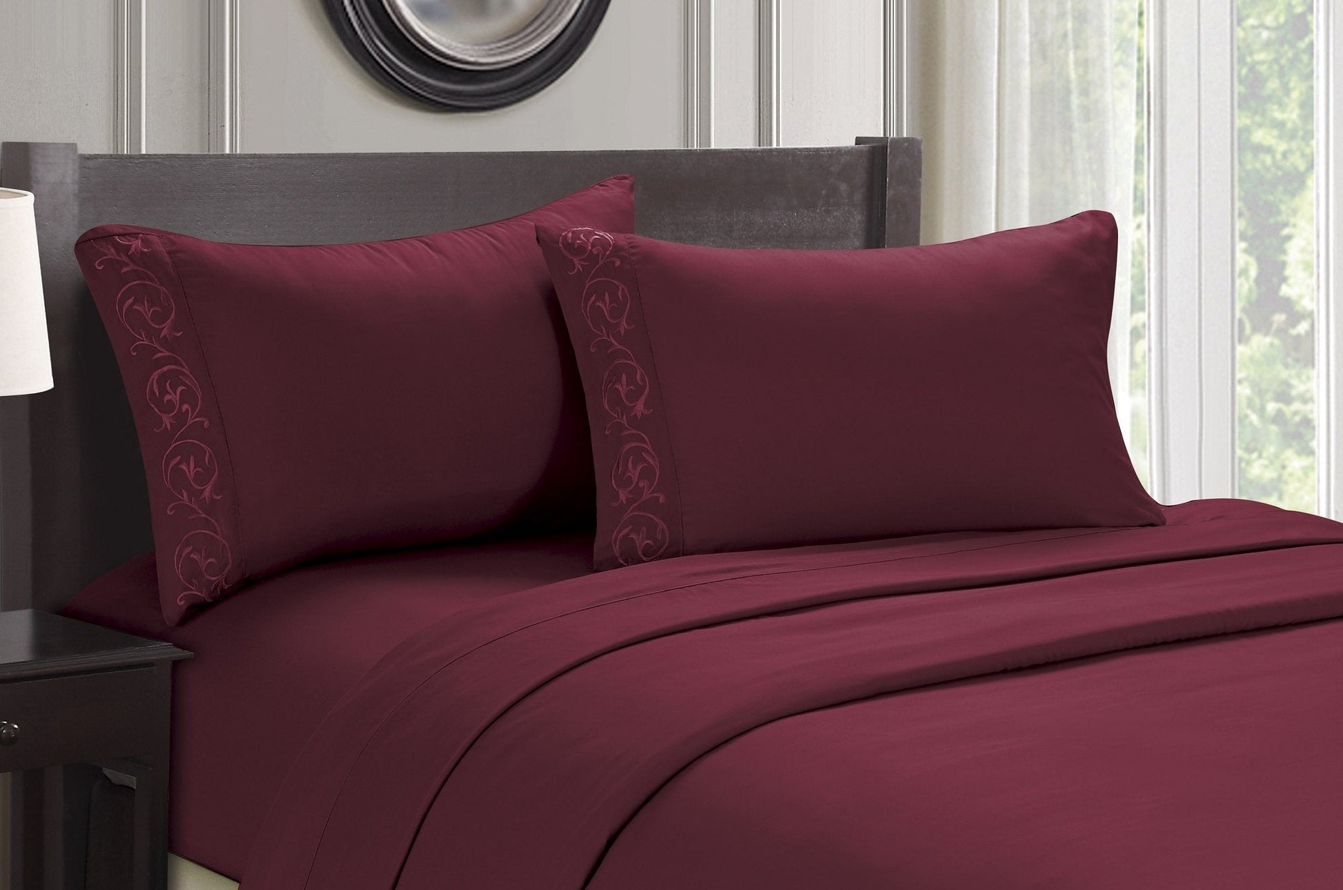 Faith, Hope, Love Home Decor Ultra Lush Soft Touch Venus Embroidered Sheet Set - Best Buy Furniture