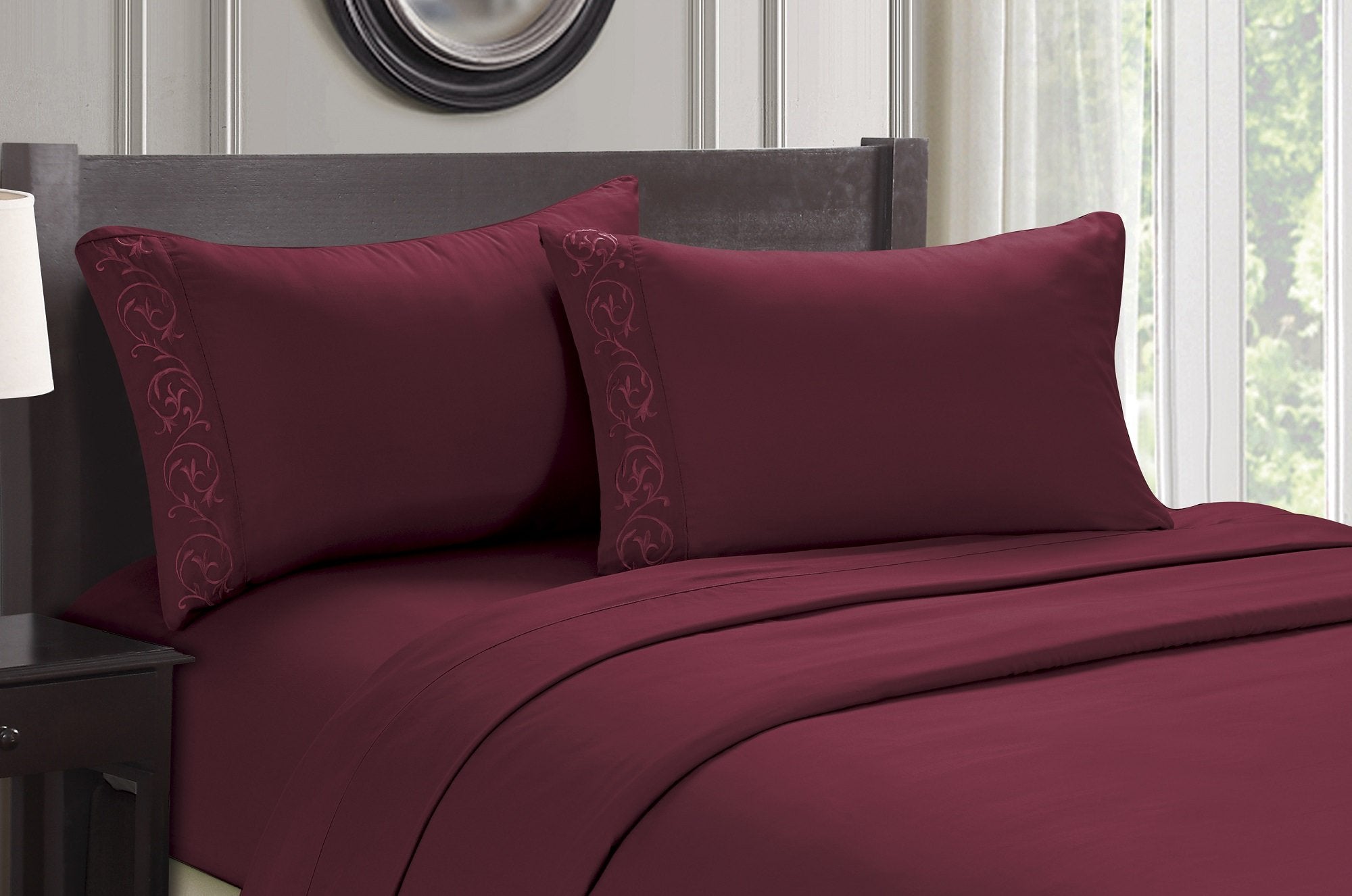 Faith, Hope, Love Home Decor Ultra Lush Soft Touch Venus Embroidered Sheet Set - Best Buy Furniture