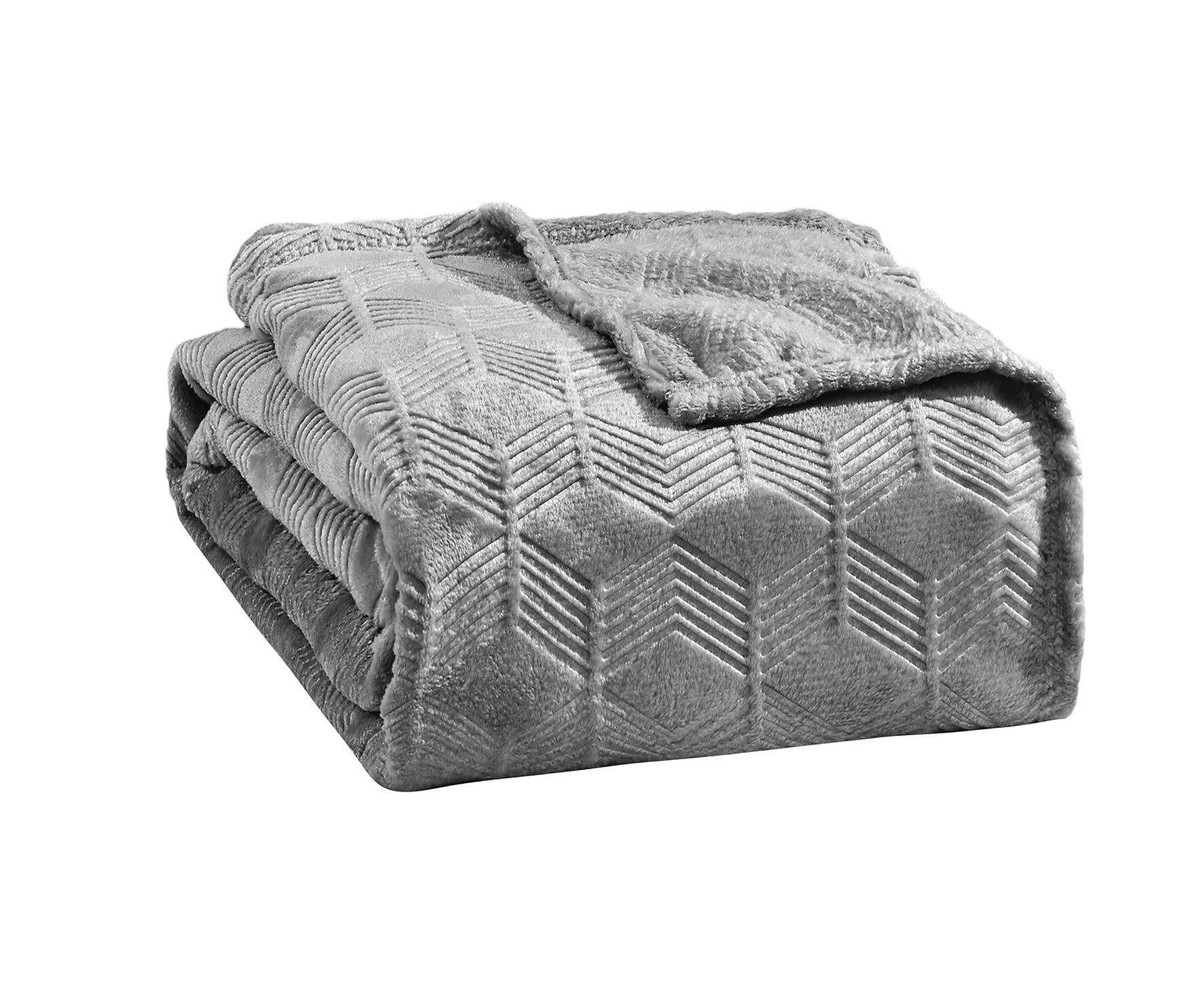 Ultra Plush by Decor&More Amrani Chevron Arrow Jacquard Microplush Blanket - Best Buy Furniture