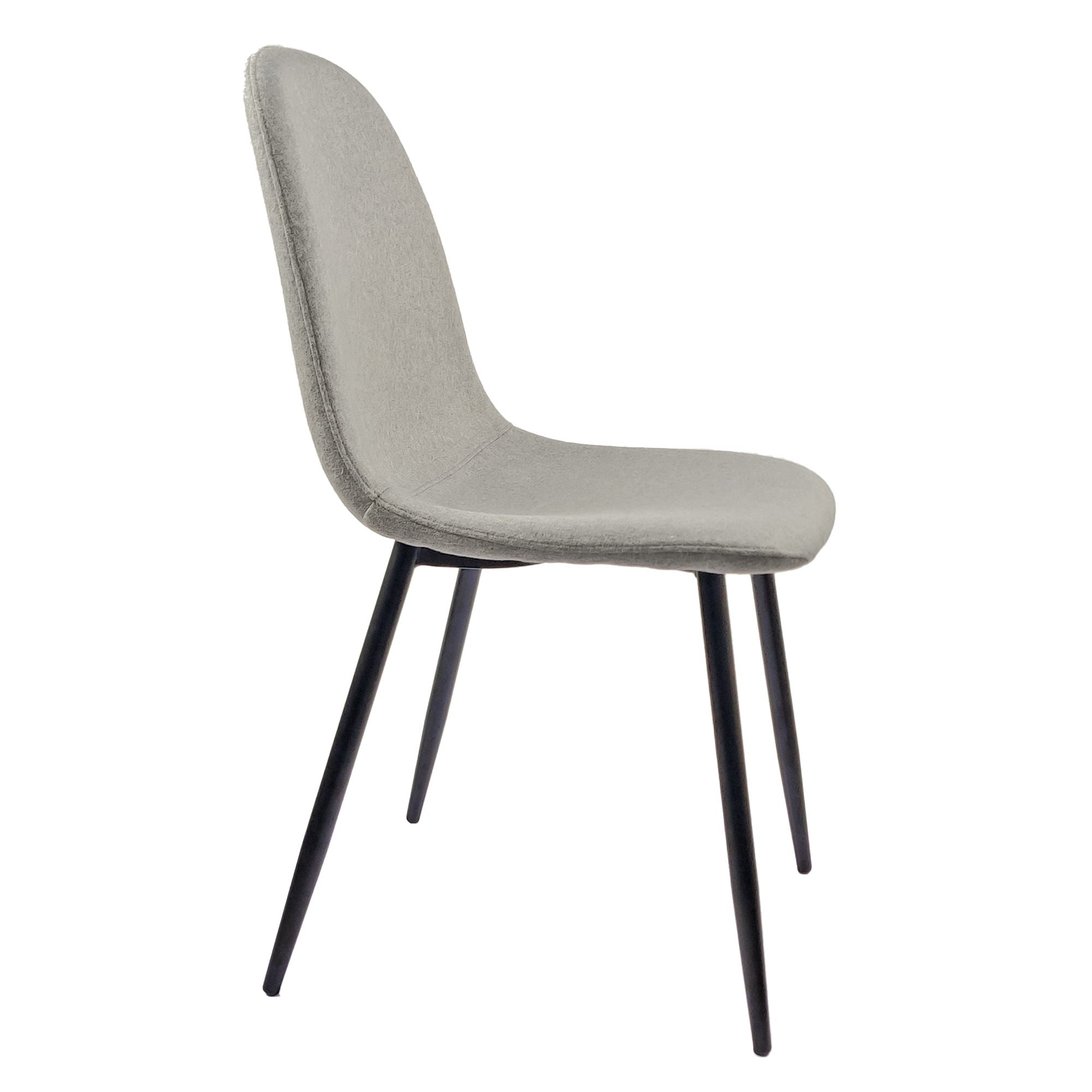 Modern Accent Dining Chairs Upholstered Seat, Metal Legs (Set of 4)