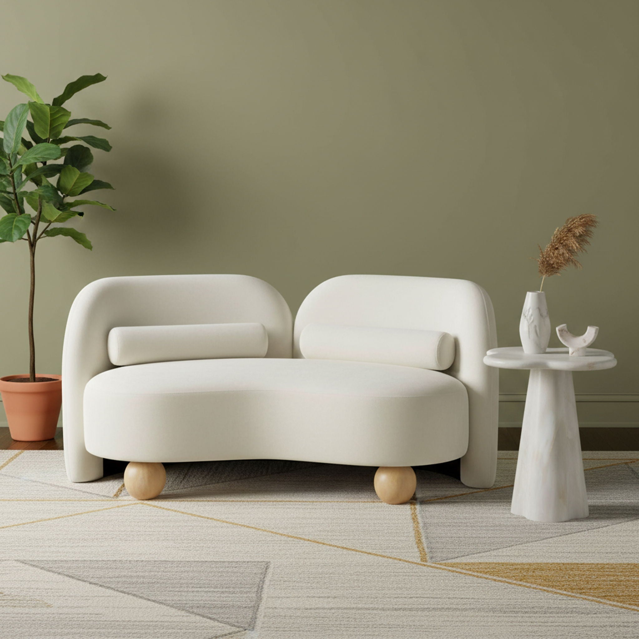 Daphne - Velvet Loveseat