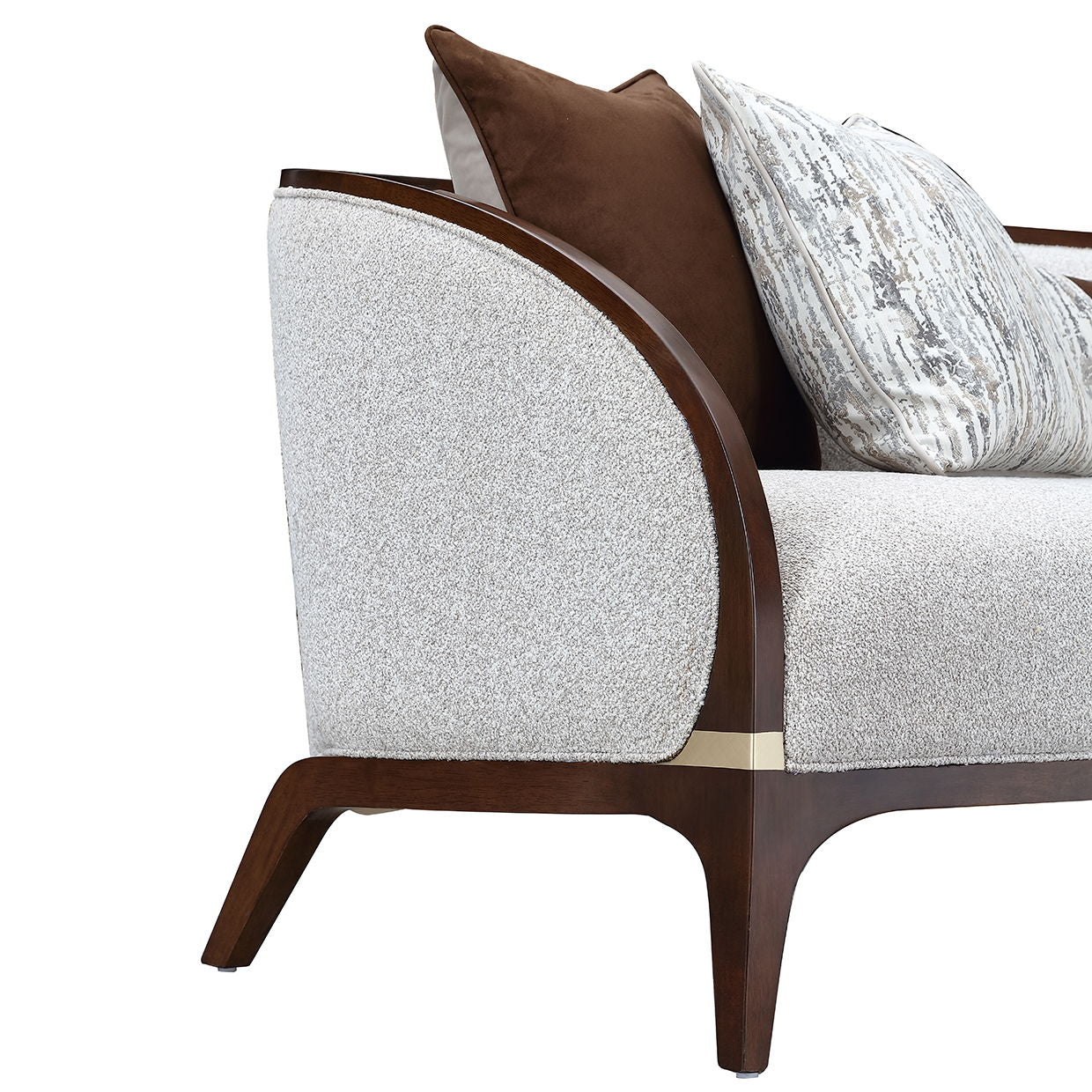 Houston - Sofa - Pebble / Walnut
