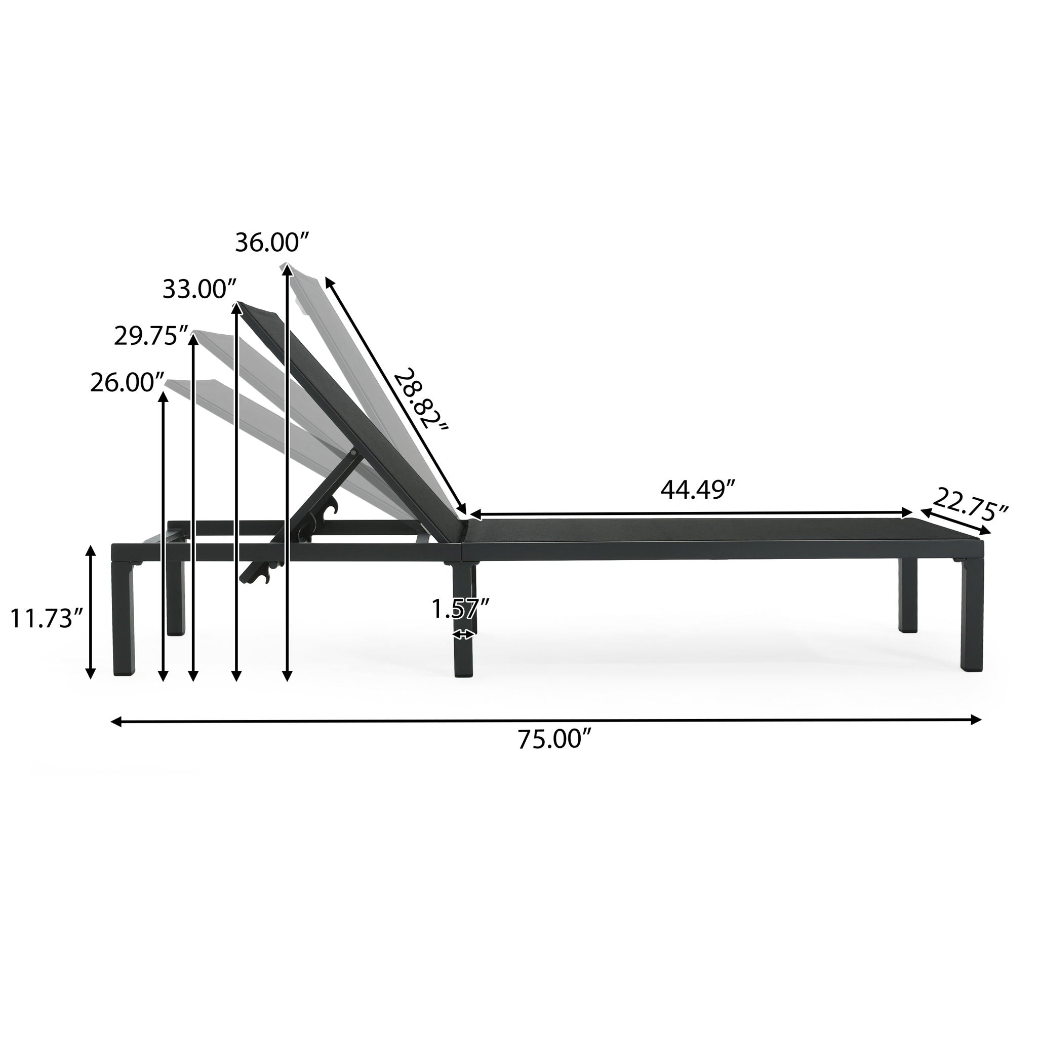 Westport - Outdoor Chaise Lounge (Set of 2) - Black